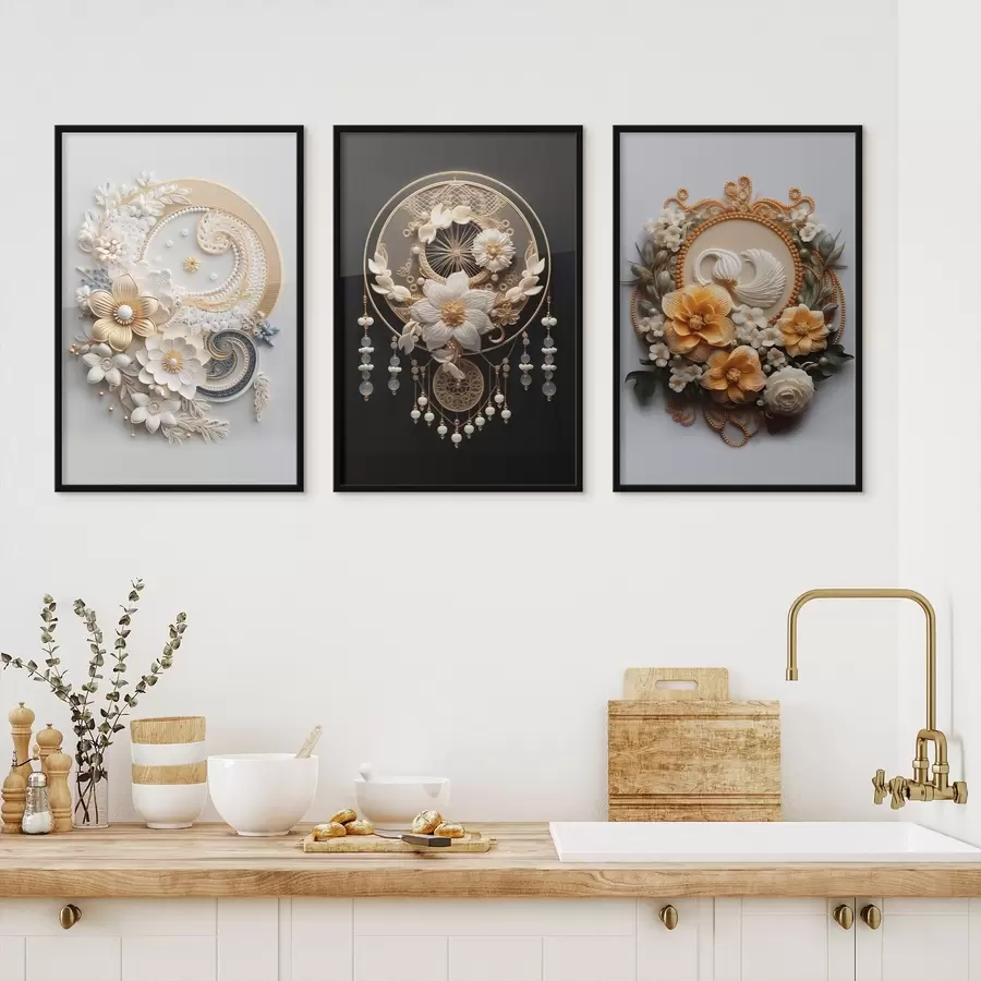 Papier peint photo Compositions abstraites de fleurs d00561