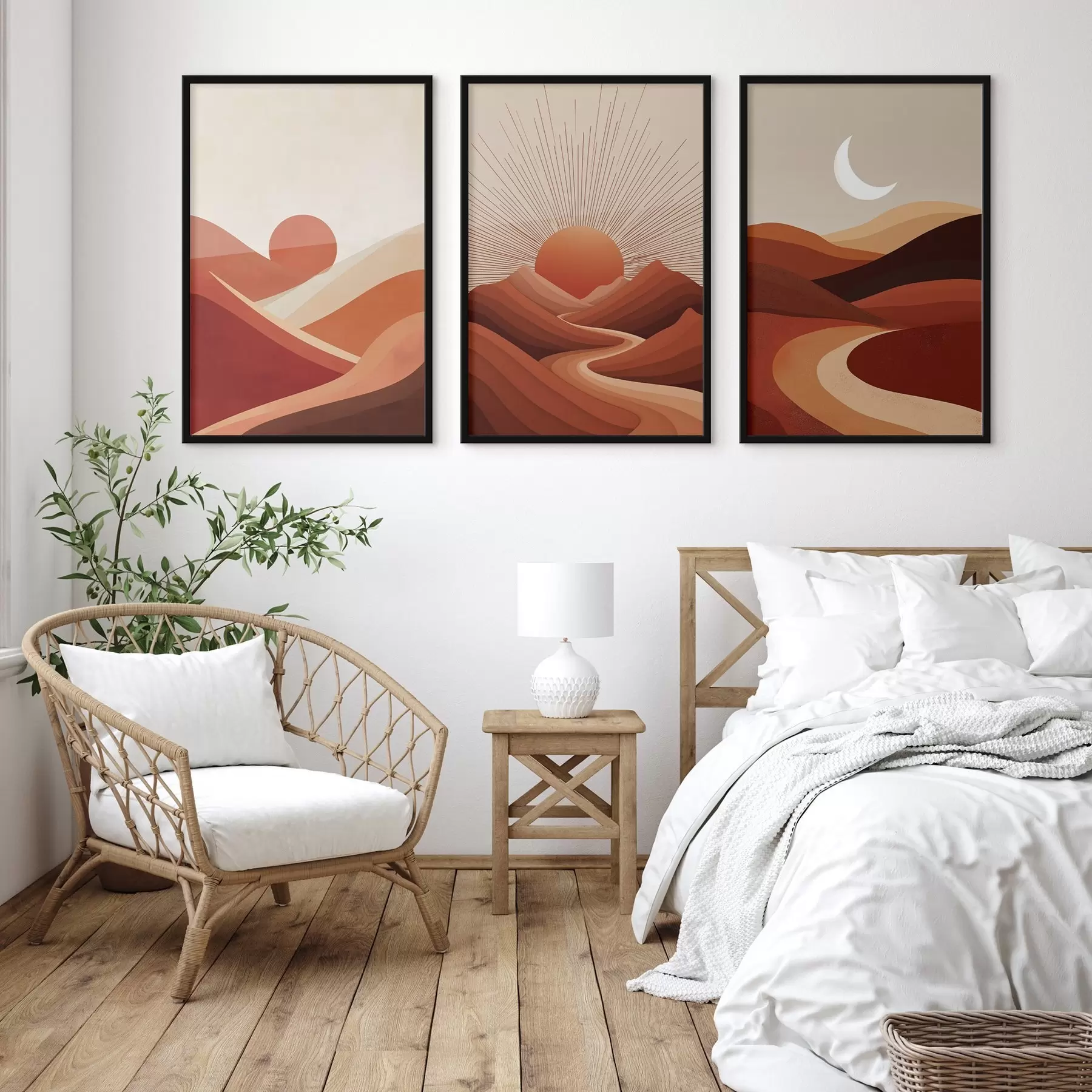 Papier peint photo Soleil abstrait en lignes d00606