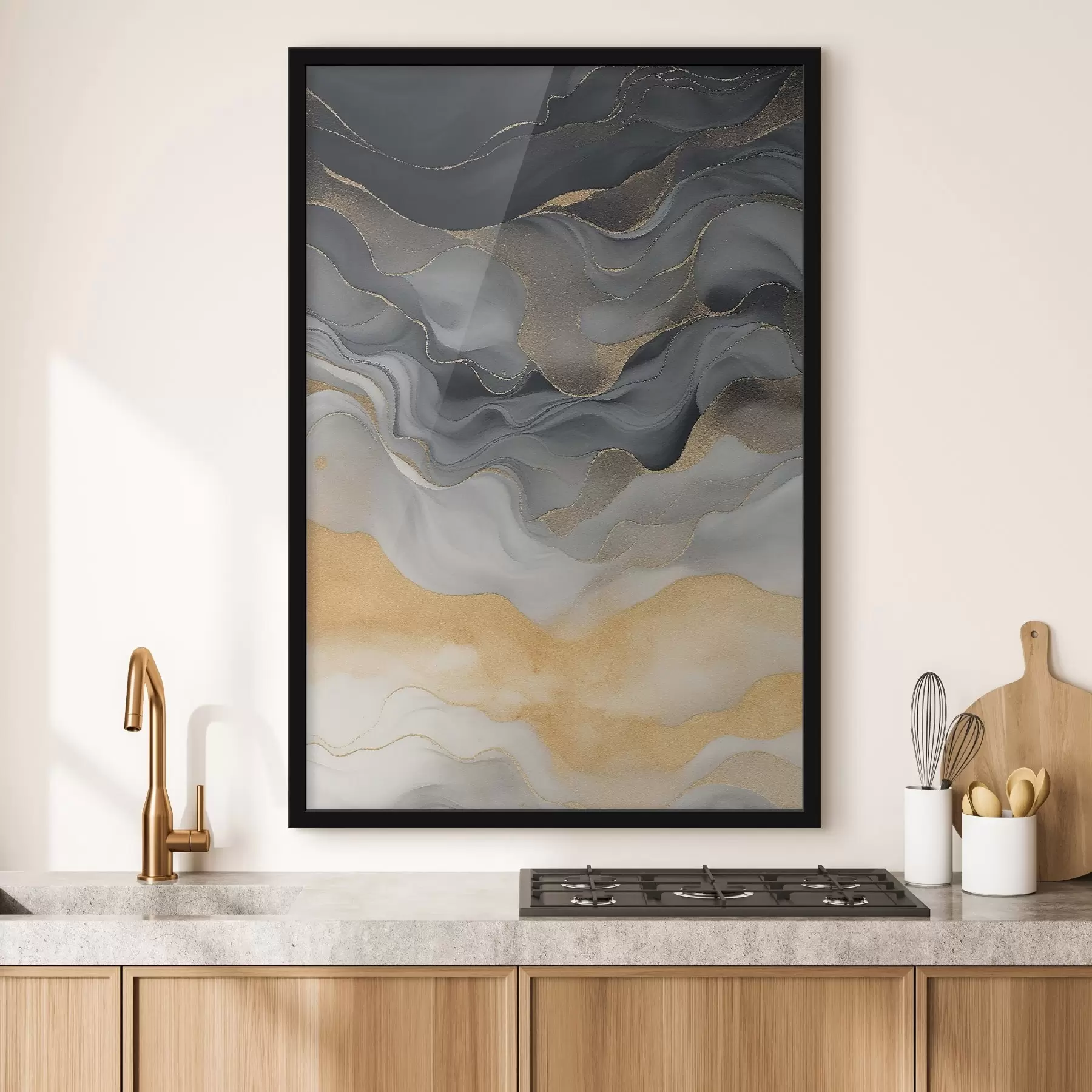 Fotobehang Vloeistoffen, verfstrepen f47452