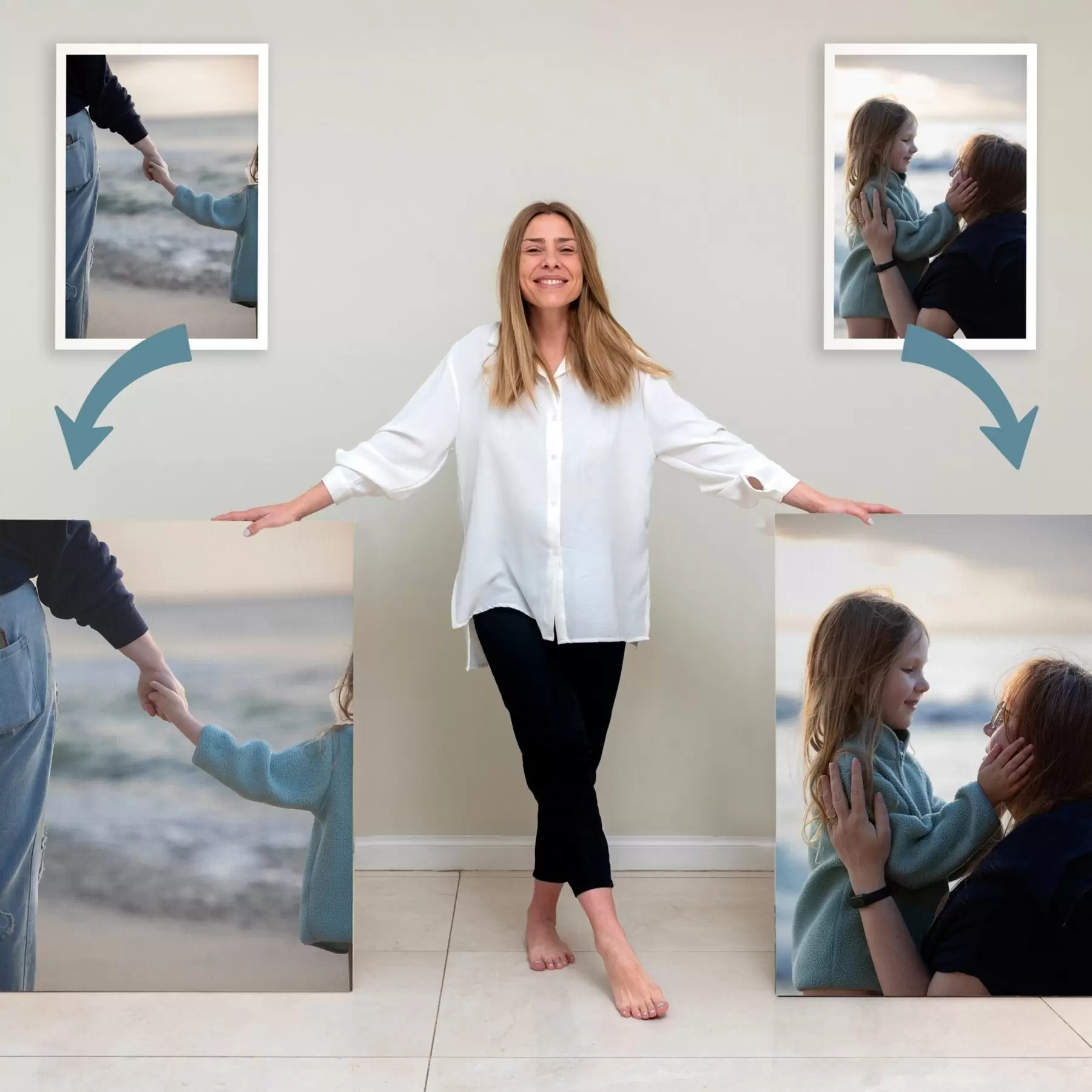  Peintures Portrait de famille à partir d'une photo sur commande s47156