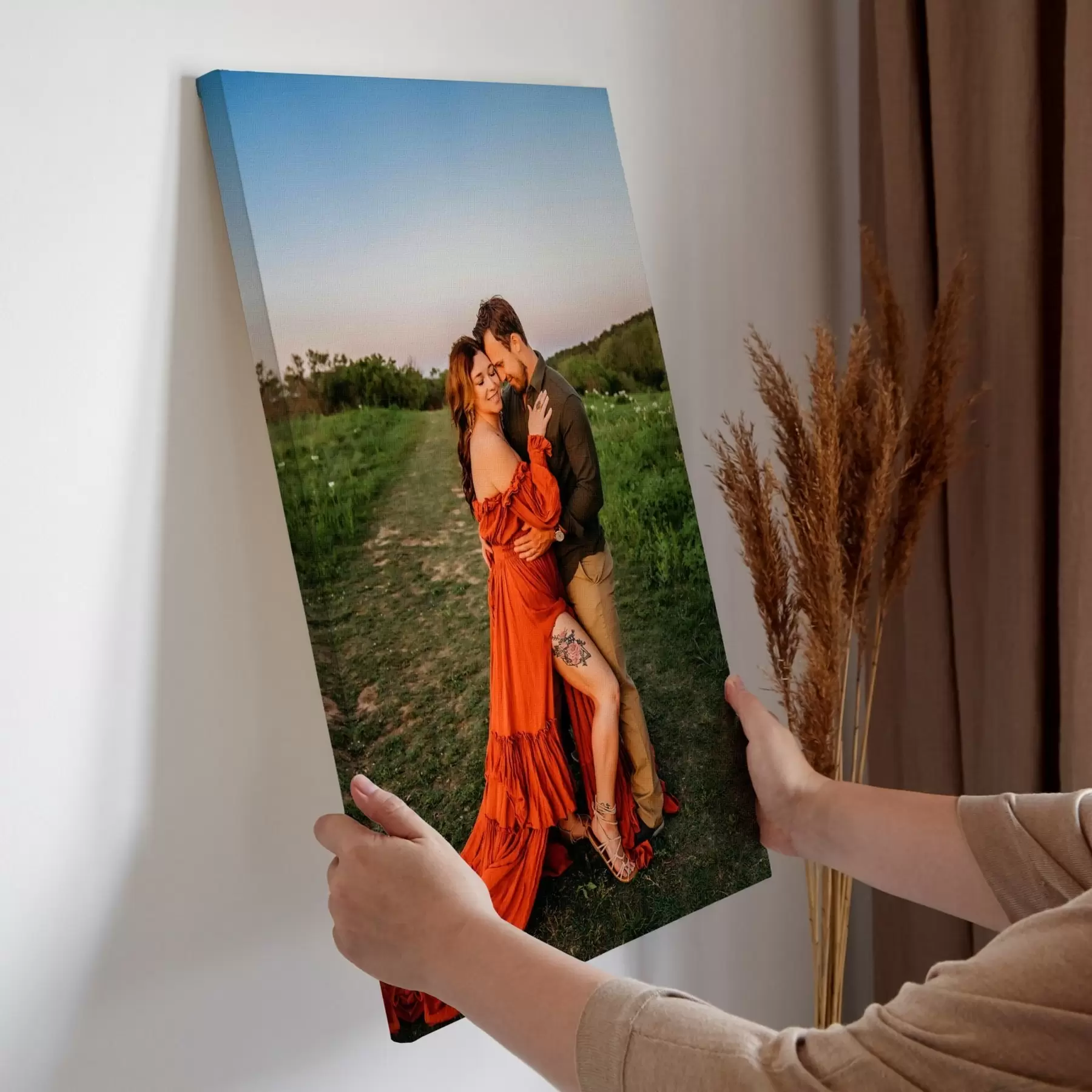  Peintures Cadeau pour un couple basé sur une photo sur toile s47198