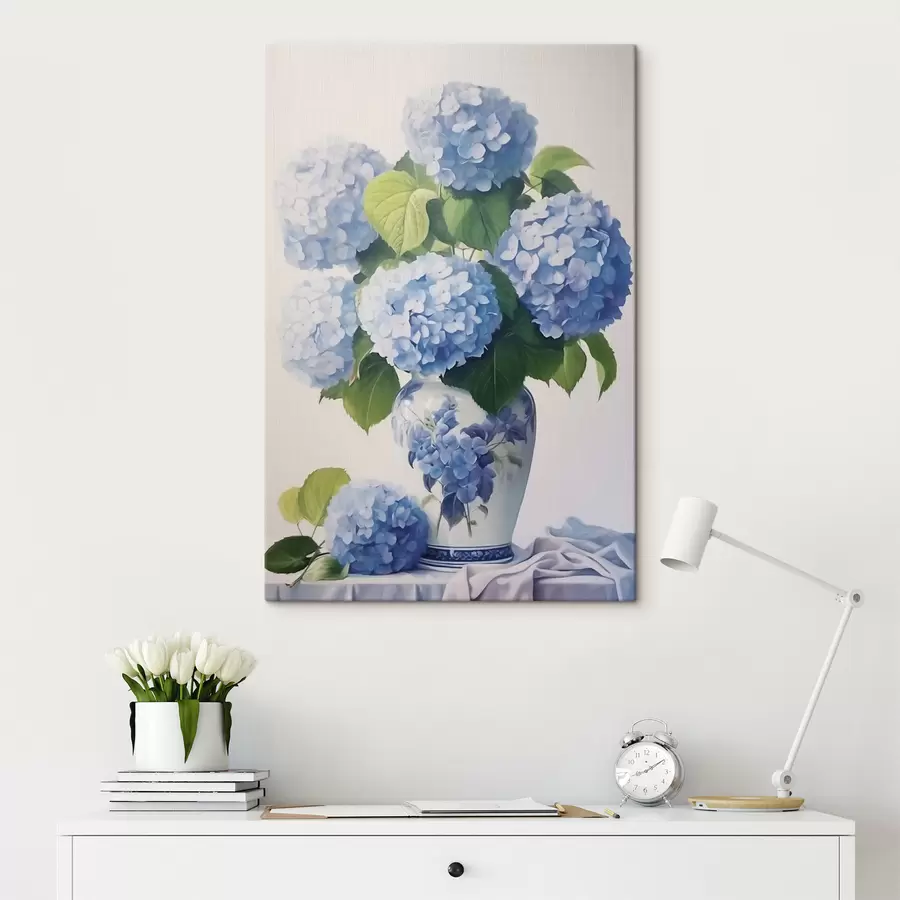  Peintures Hortensias dans un vase s47360