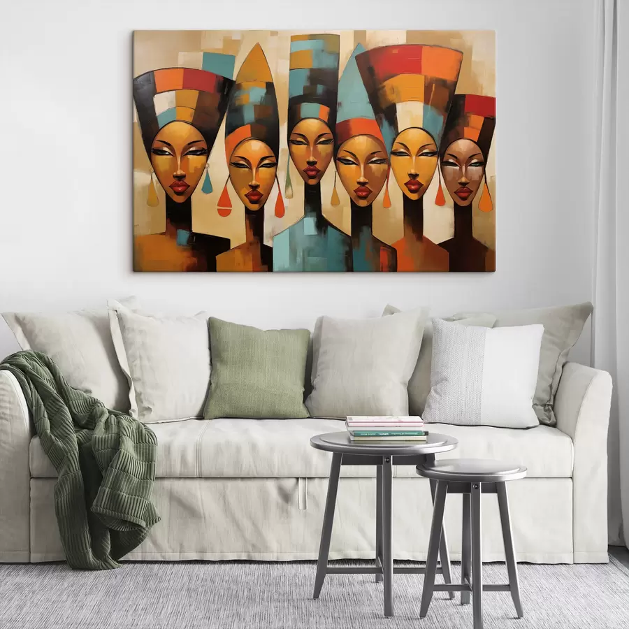  Peintures Portrait de femmes à l'africaine s47387