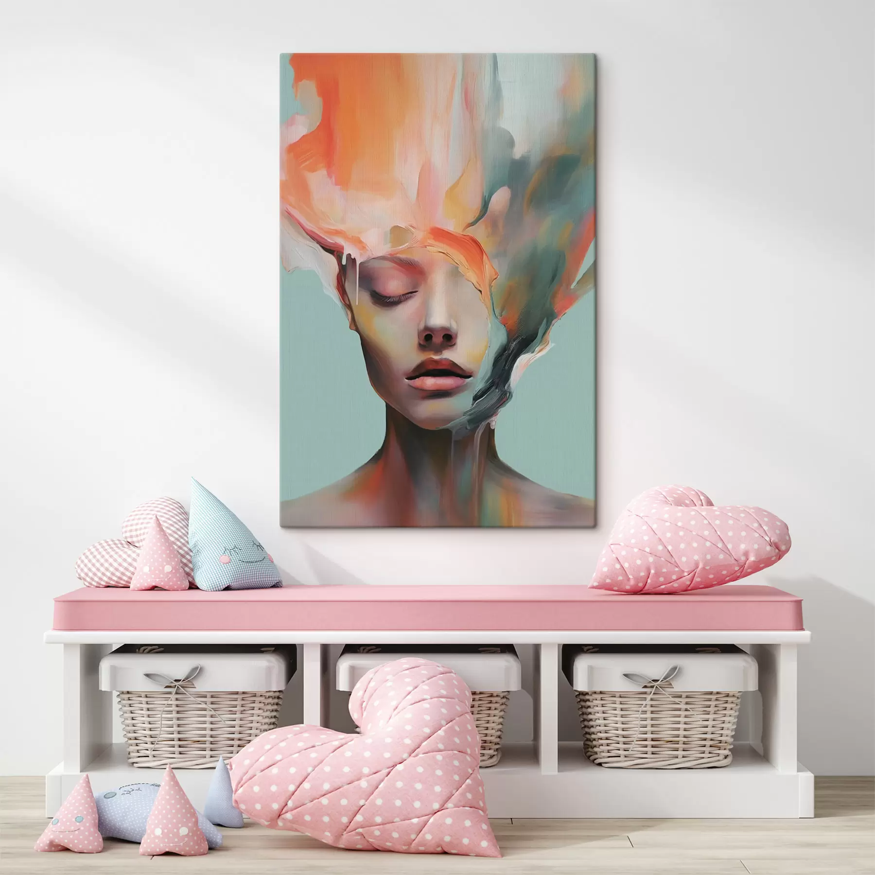  Peintures Portrait abstrait d'une jeune fille s47389