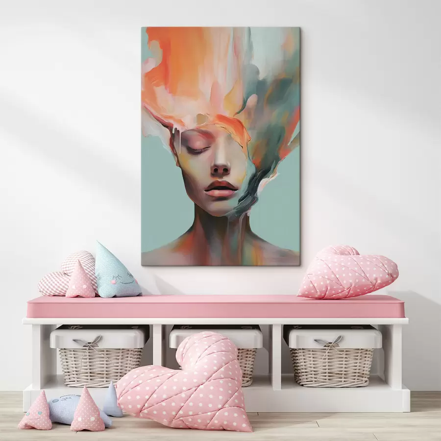  Peintures Portrait abstrait d'une jeune fille s47389