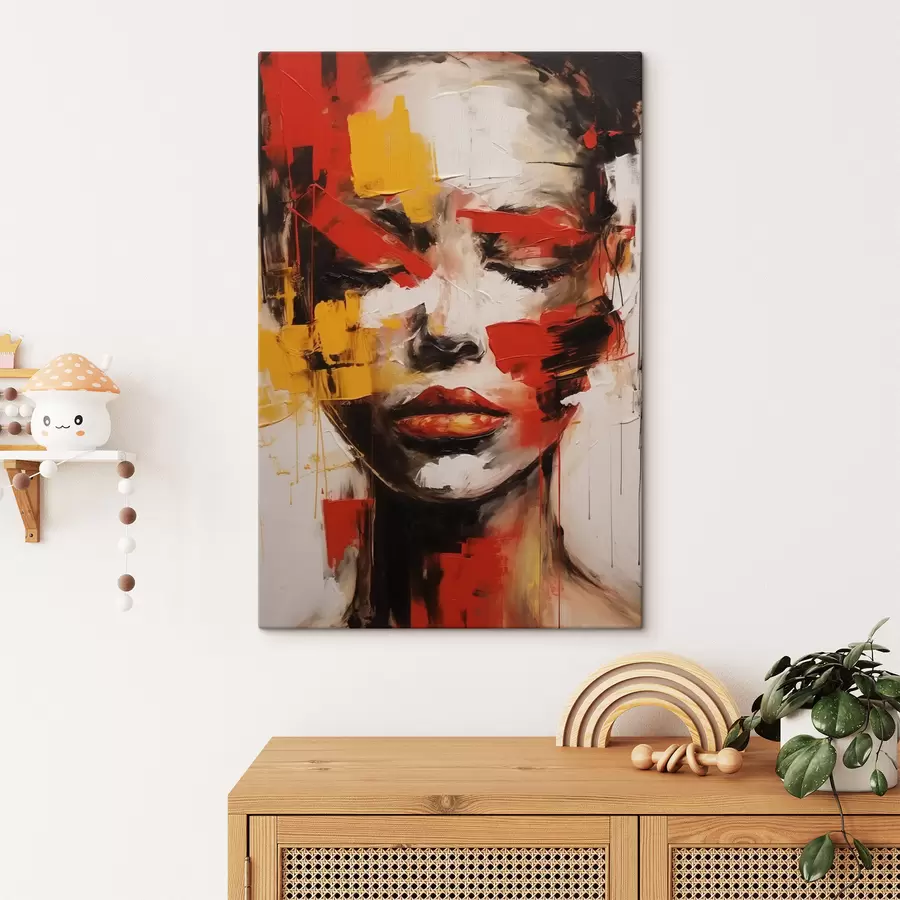  Peintures Portrait abstrait d'une jeune fille s47391