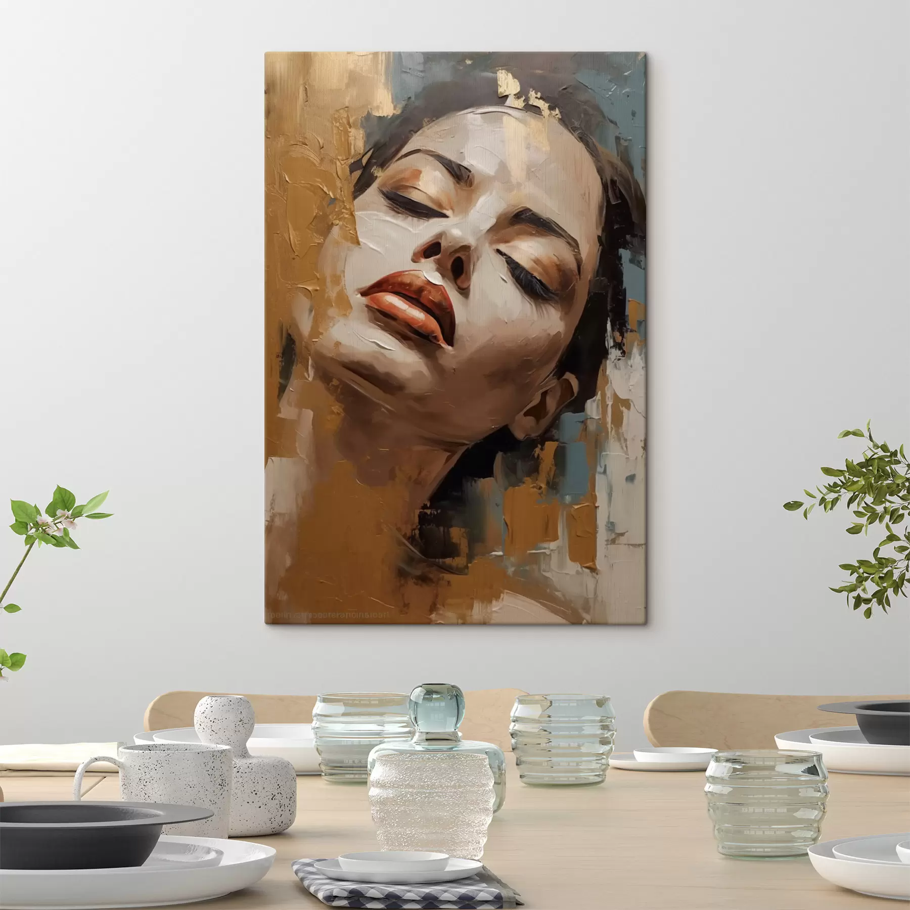  Peintures Portrait abstrait d'une jeune fille s47392