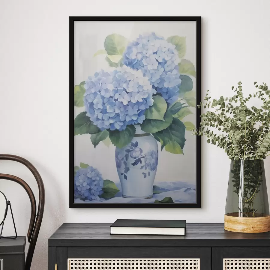 Papier peint photo Hortensias dans un vase f47361
