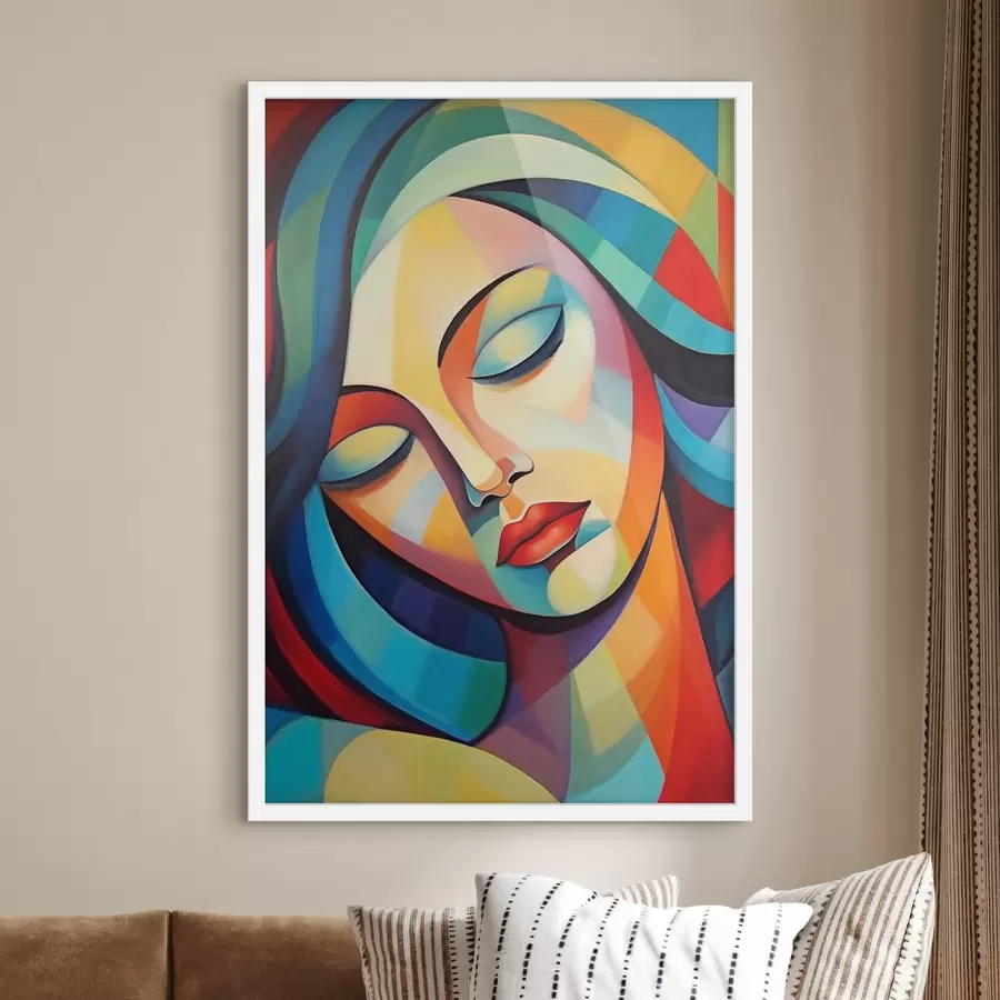 Papier peint photo Portrait abstrait d'une jeune fille f47363