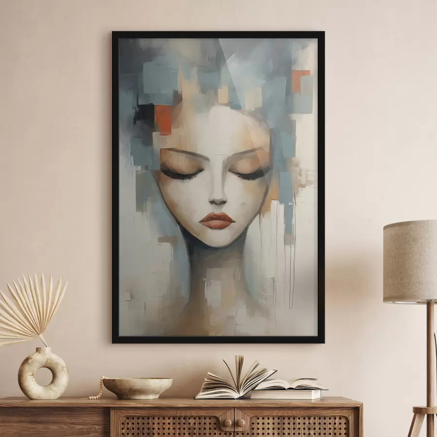 Papier peint photo Portrait abstrait d'une jeune fille f47364