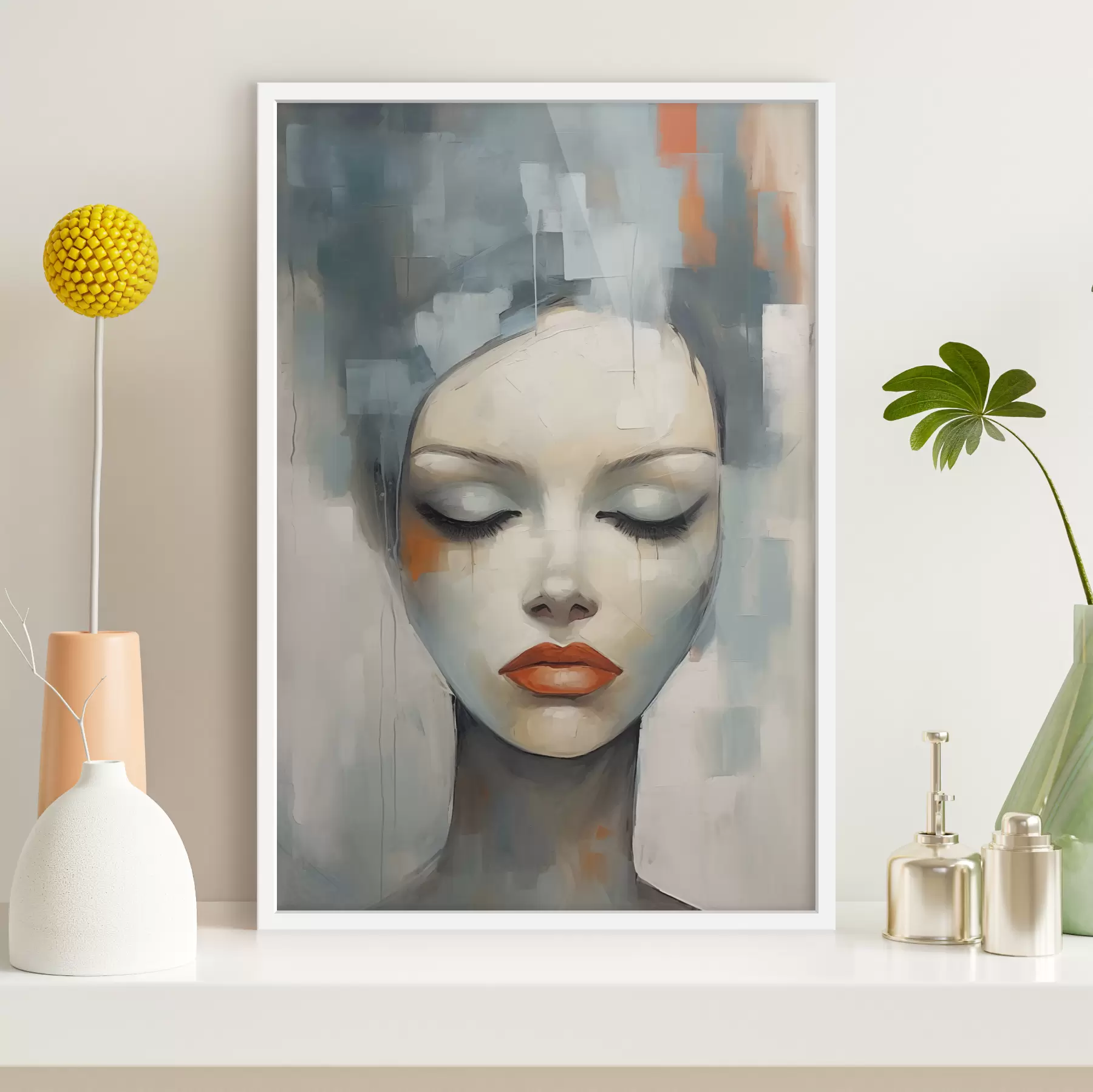 Papier peint photo Portrait abstrait d'une jeune fille f47365