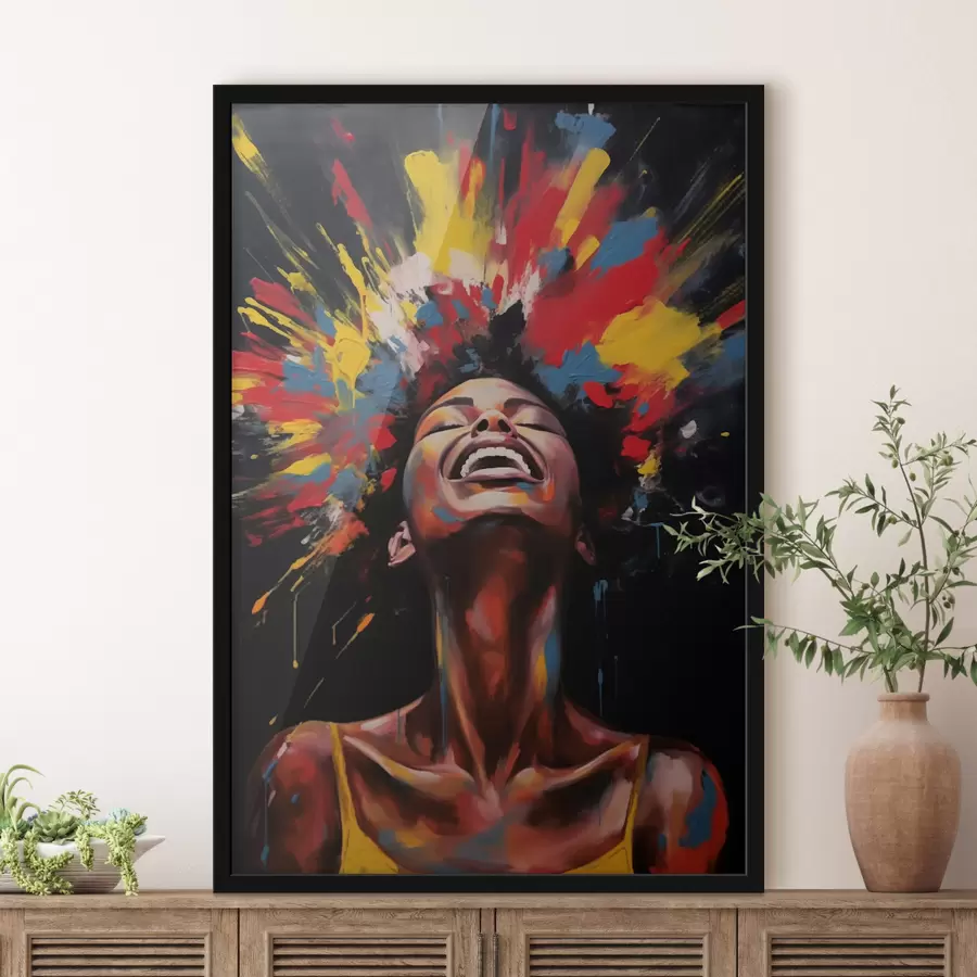 Papier peint photo Explosion colorée de peinture f47368