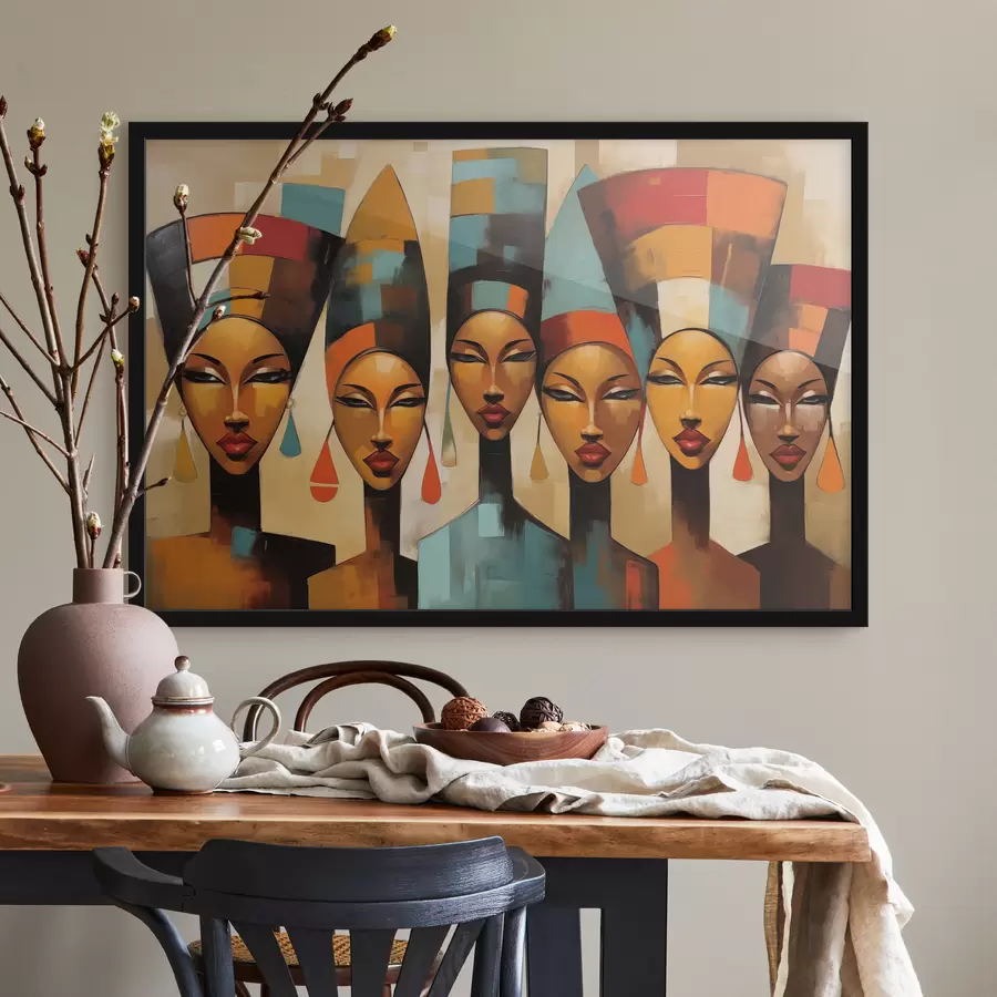 Papier peint photo Portrait de femmes à l'africaine f47387