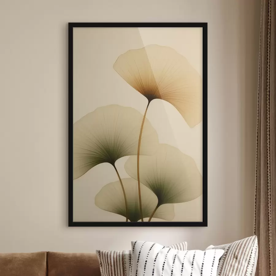 Papier peint photo Feuilles de ginkgo f47398