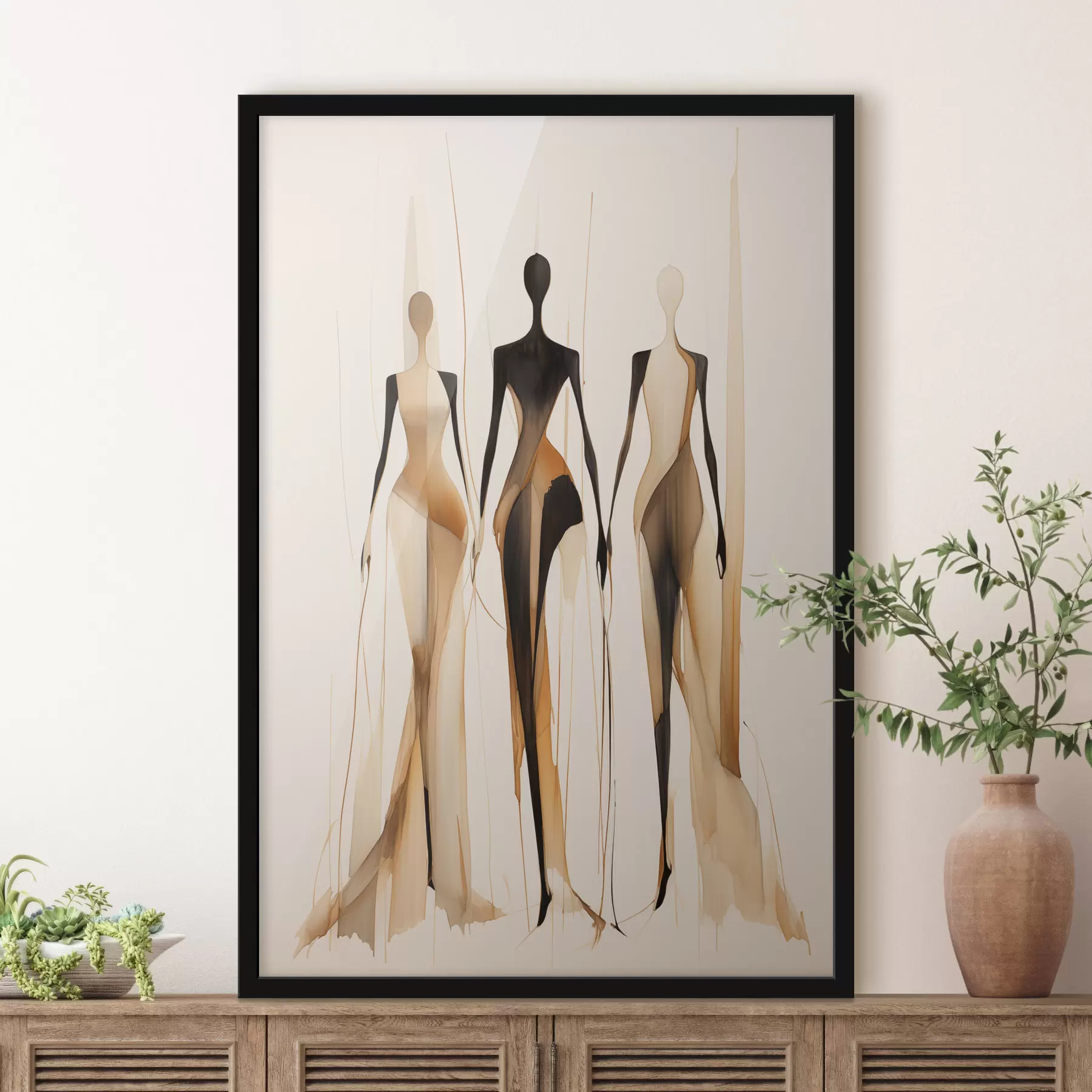 Papier peint photo Trois silhouettes f47401