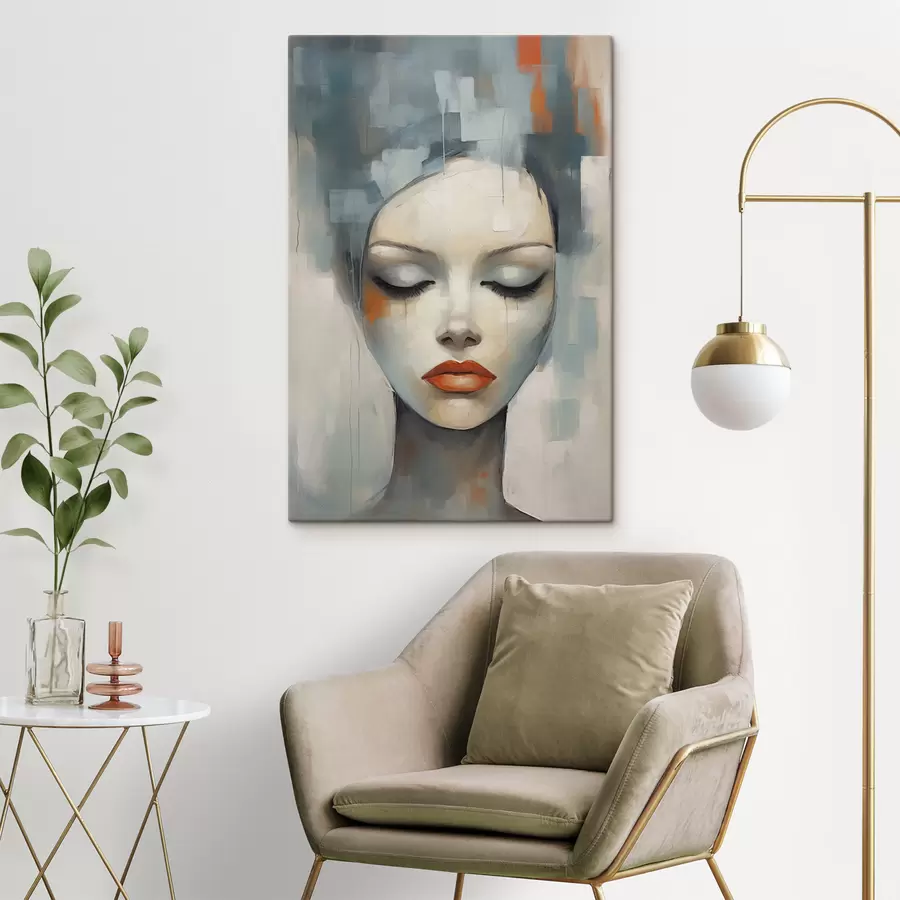  Peintures Portrait abstrait d'une jeune fille s47365