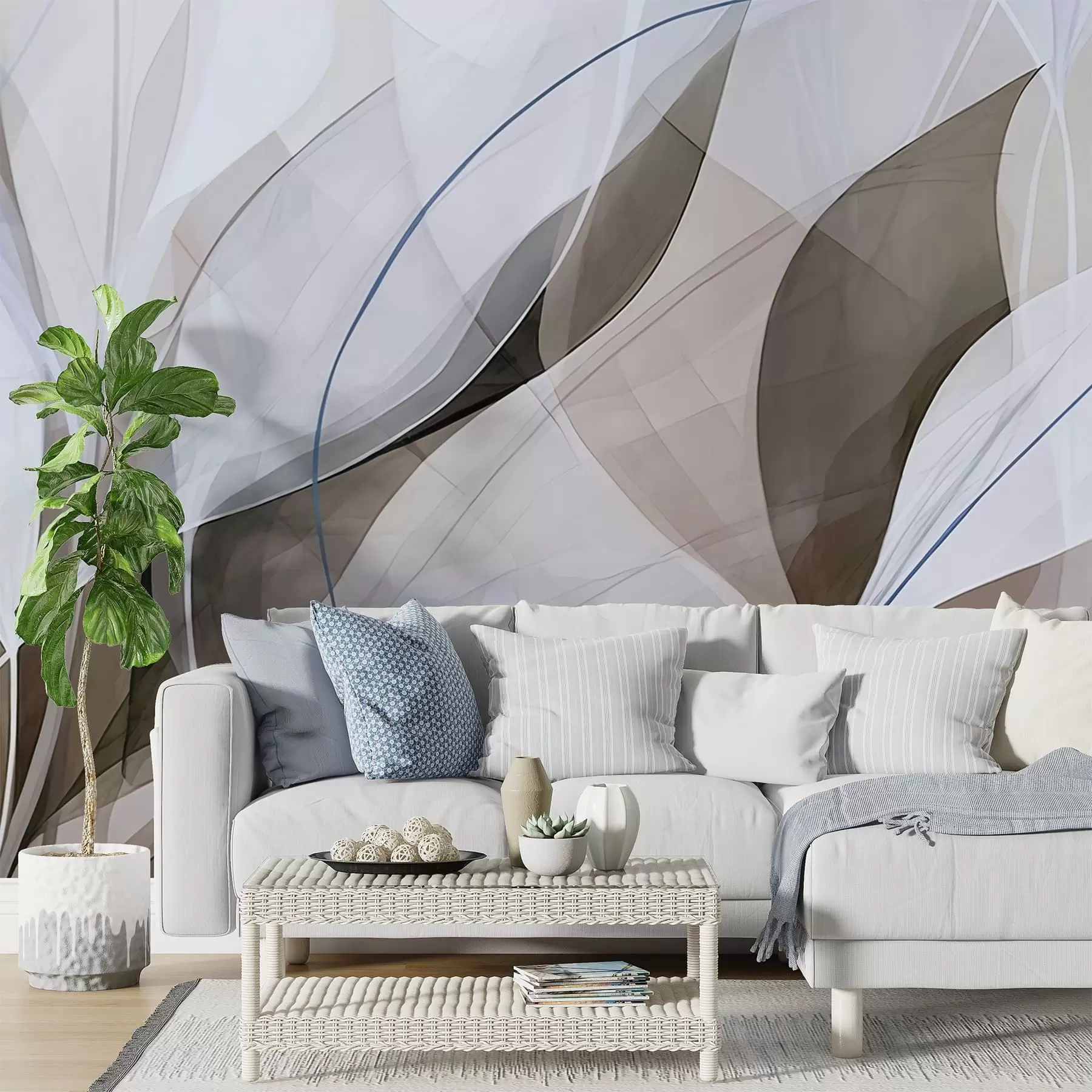 Papier peint photo Feuilles acérées w05084