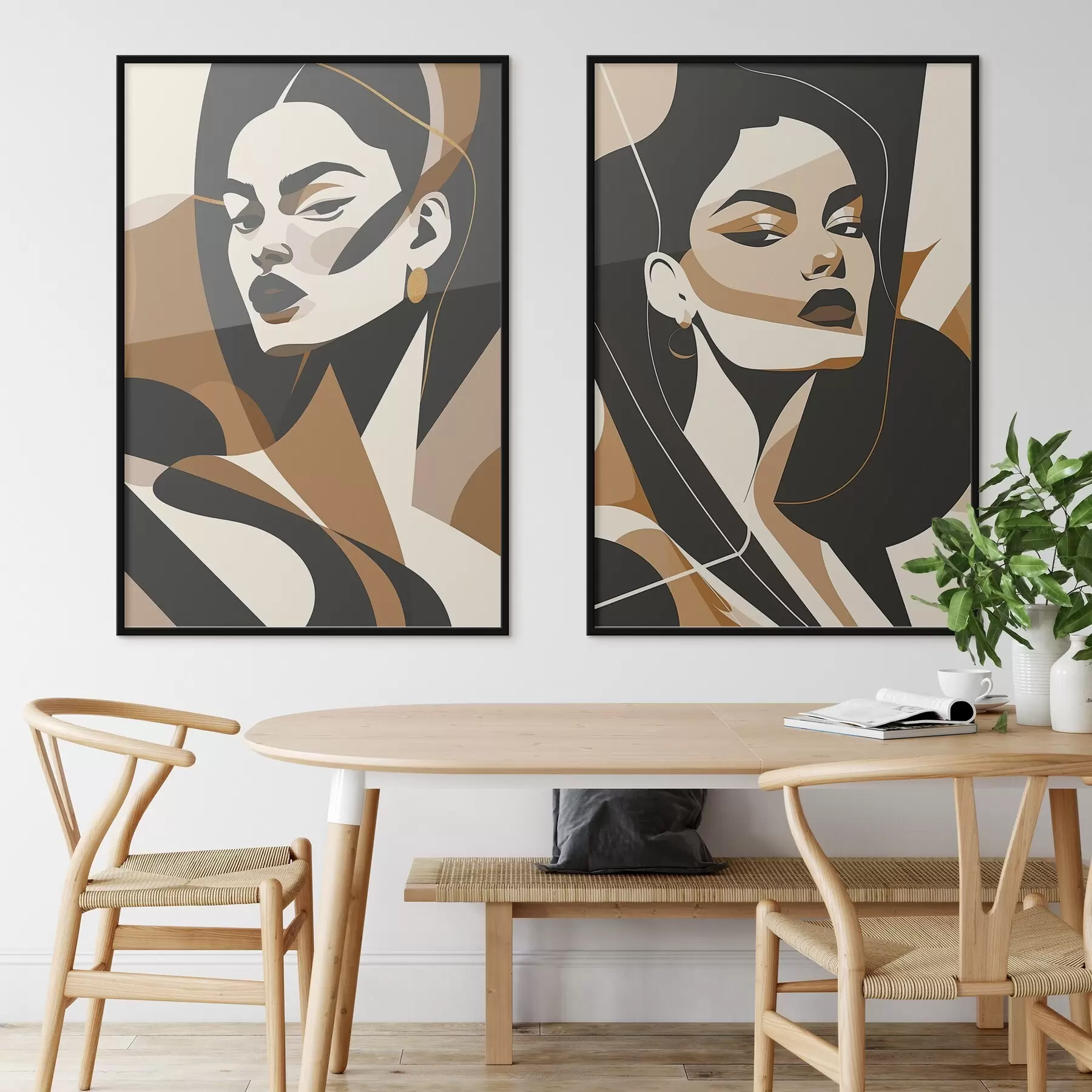 Papier peint photo Portraits abstraits de femmes d01075