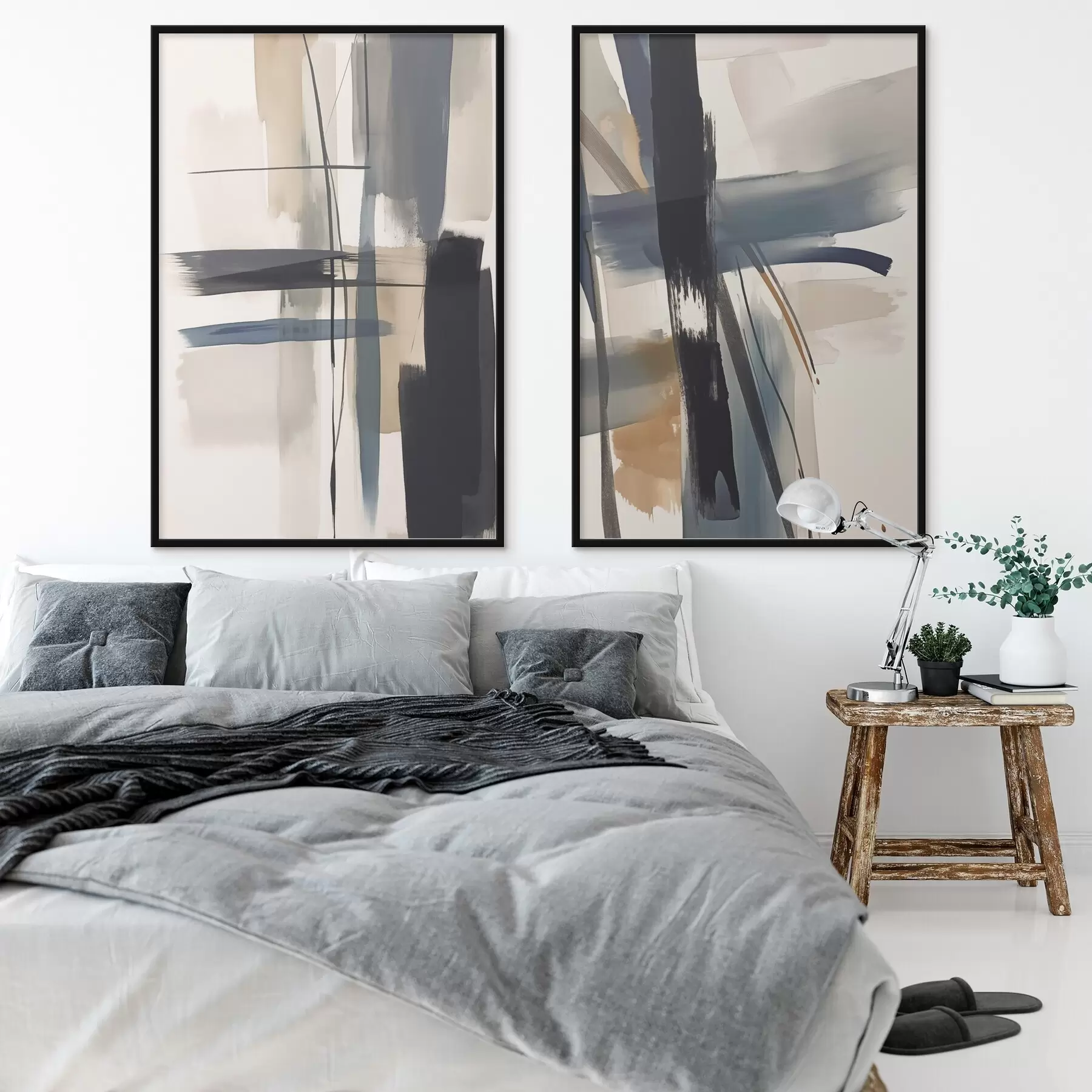 Fotobehang Abstracte imitatie van penseelstreken d01076