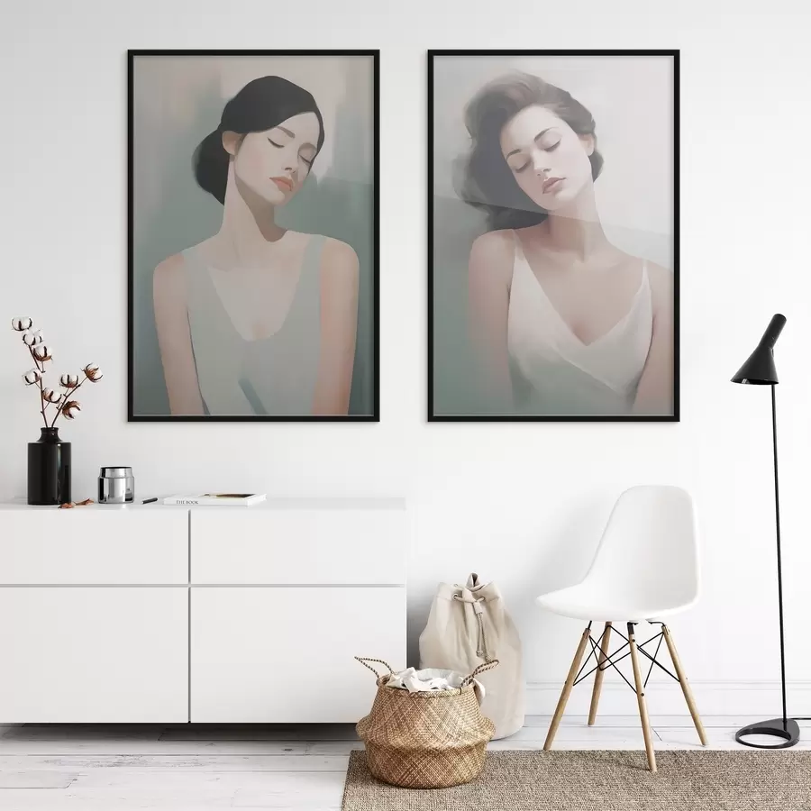 Papier peint photo Une fille aux yeux fermés d01188