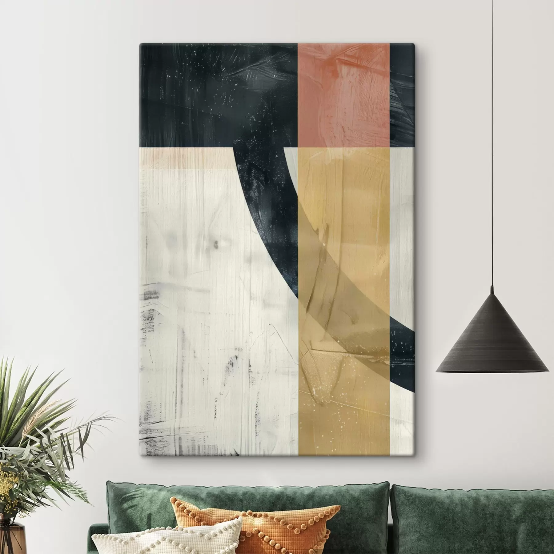  Peintures Formes géométriques sur fond béton s47634