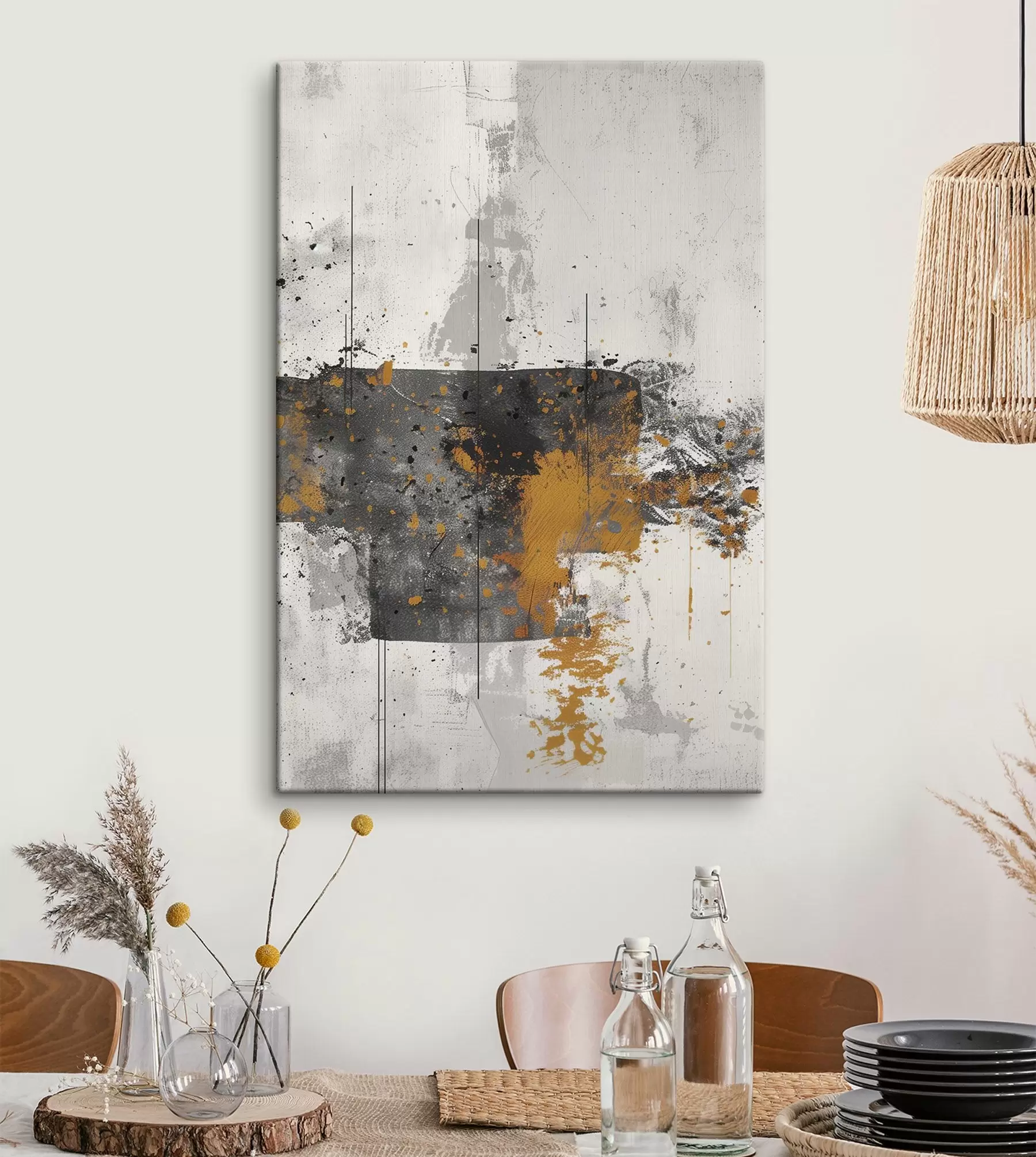  Peintures Abstrait, éclaboussures, imitation de peinture sur fond béton s47637