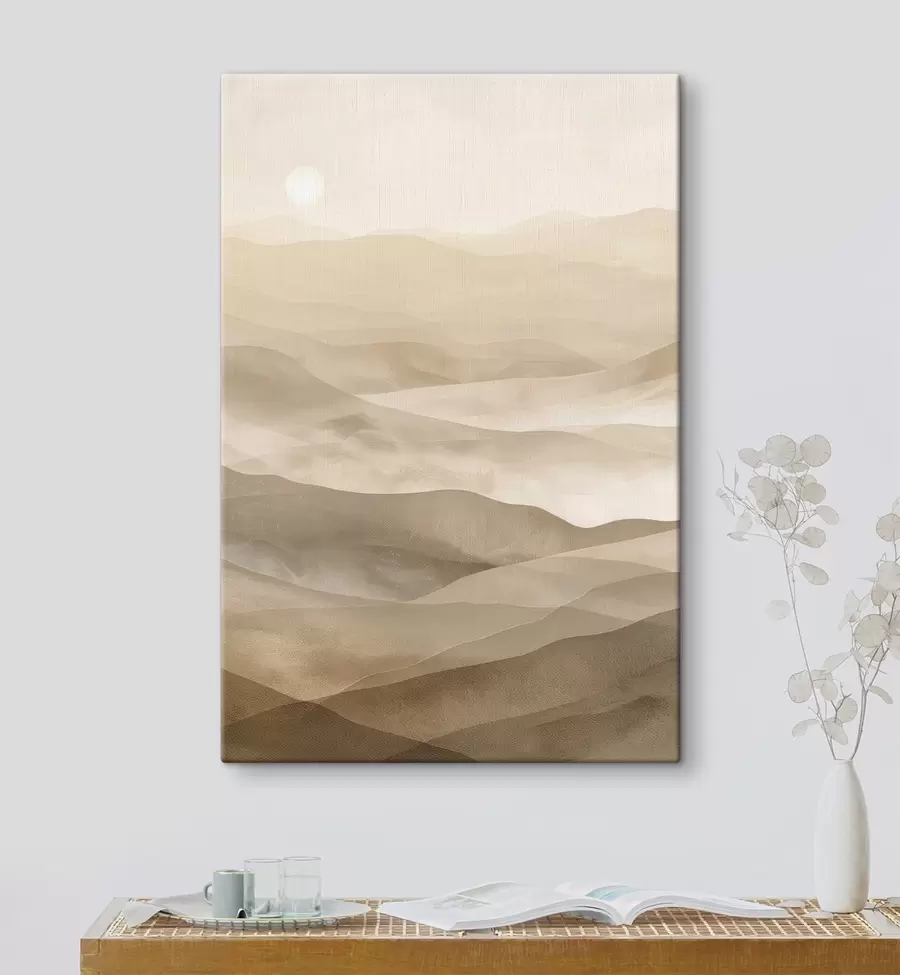  Peintures Montagnes aux tons clairs, imitation aquarelle s47638