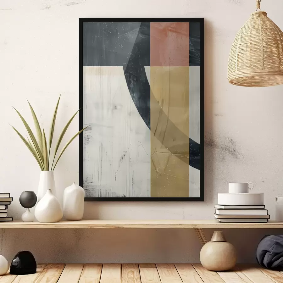 Papier peint photo Formes géométriques sur fond béton f47634