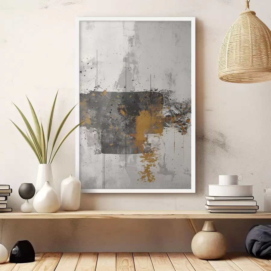 Papier peint photo Abstrait, éclaboussures, imitation de peinture sur fond béton f47637