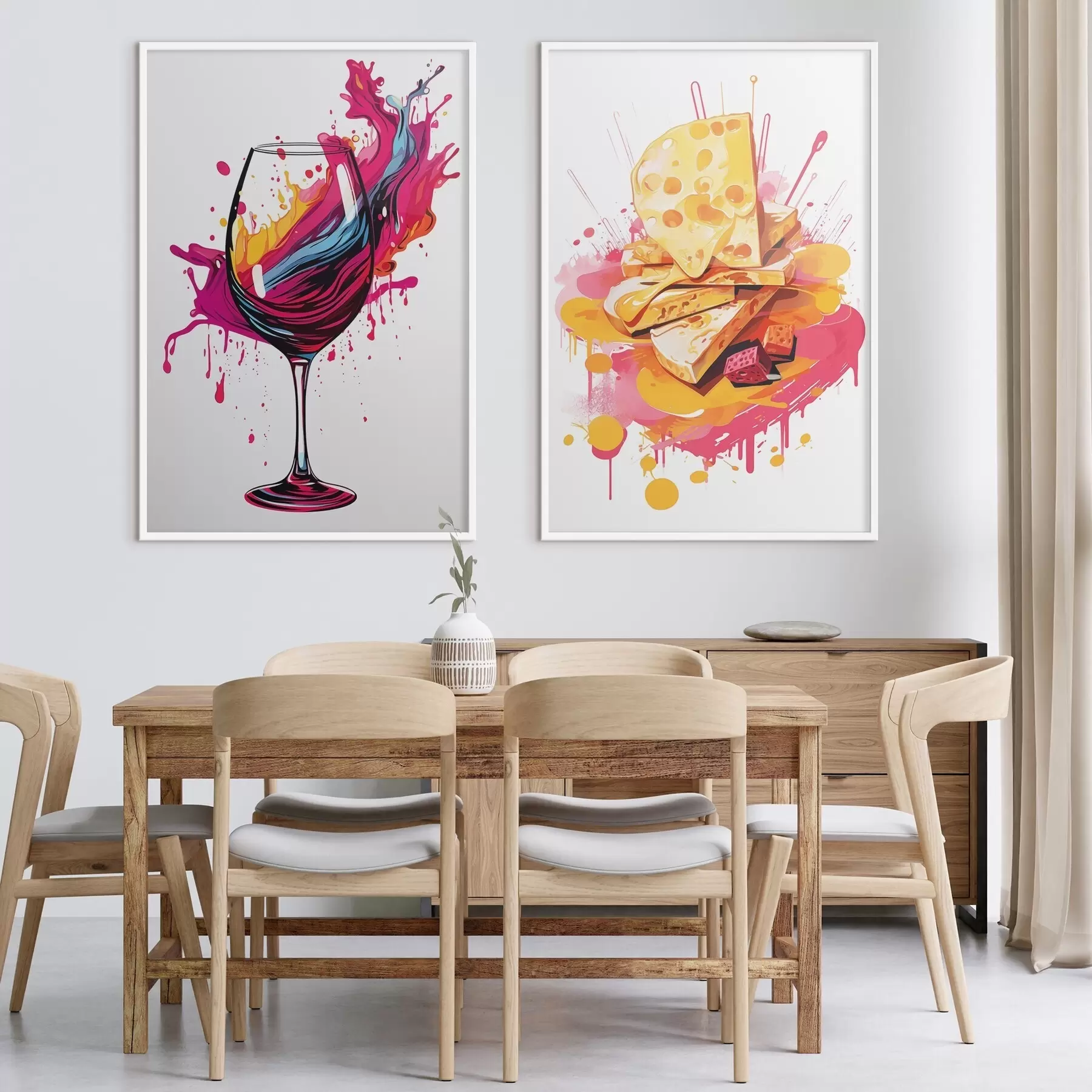 Papier peint photo Vin et fromage d00551