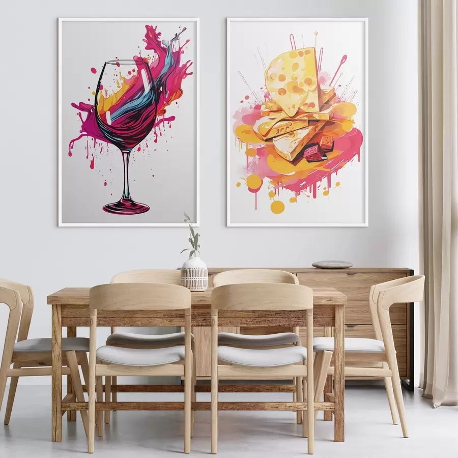 Papier peint photo Vin et fromage d00551