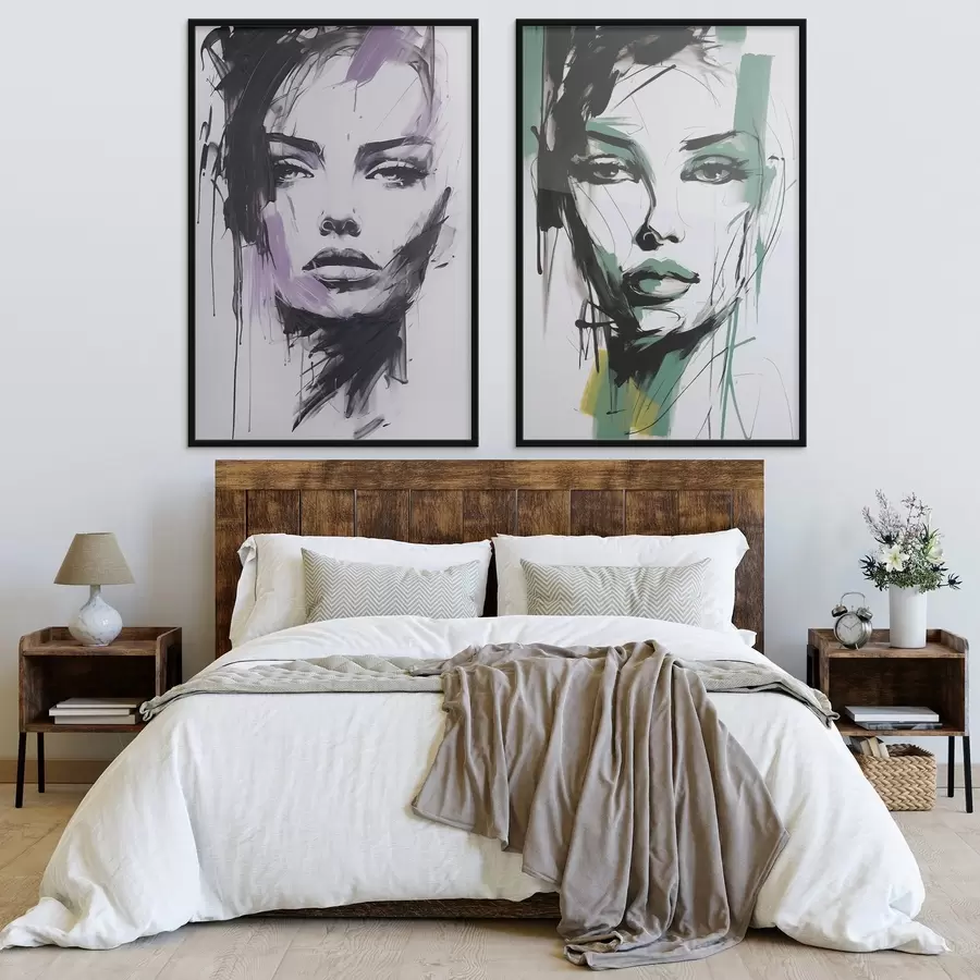 Papier peint photo Portrait féminin abstrait d01226