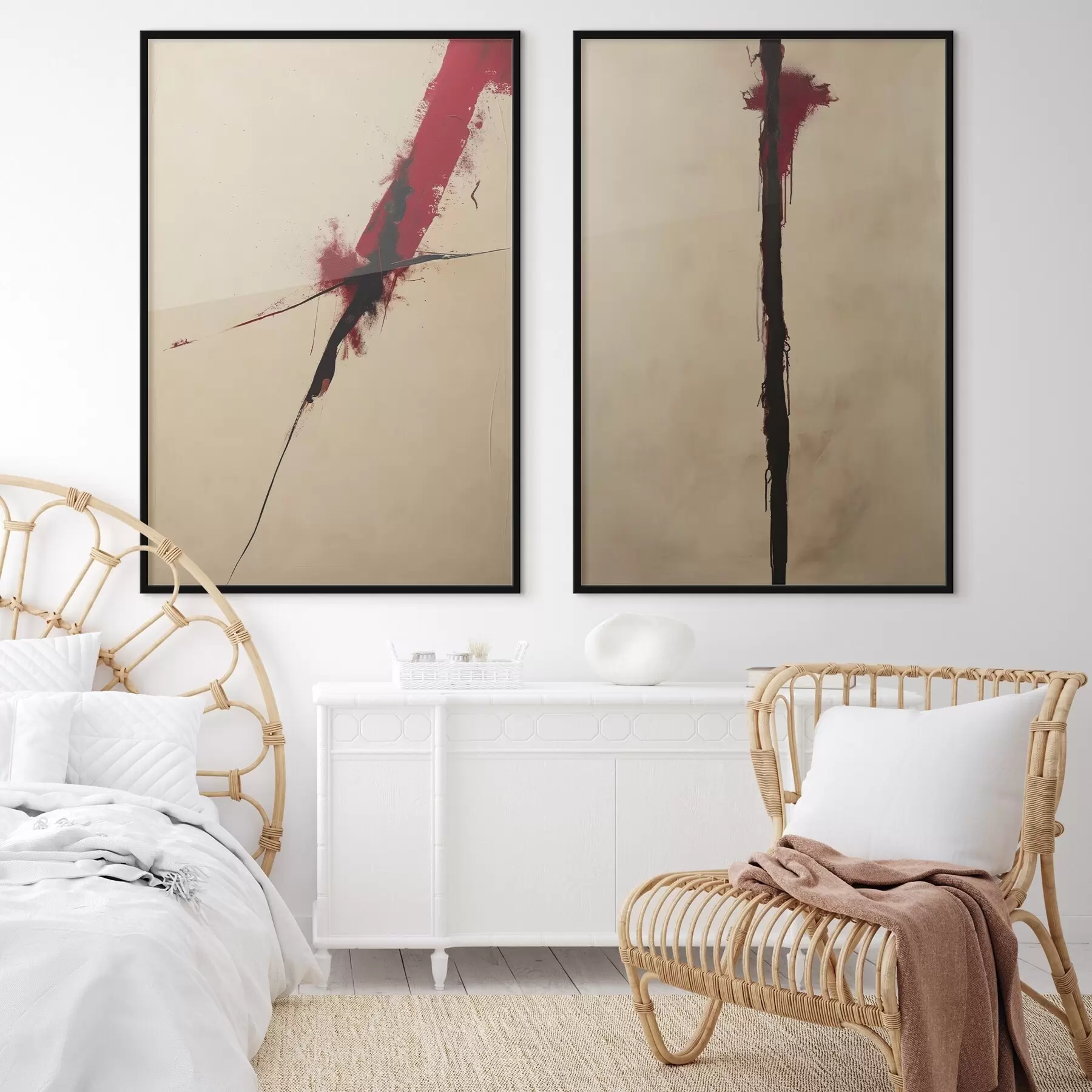 Fotobehang Rode abstractie d01215