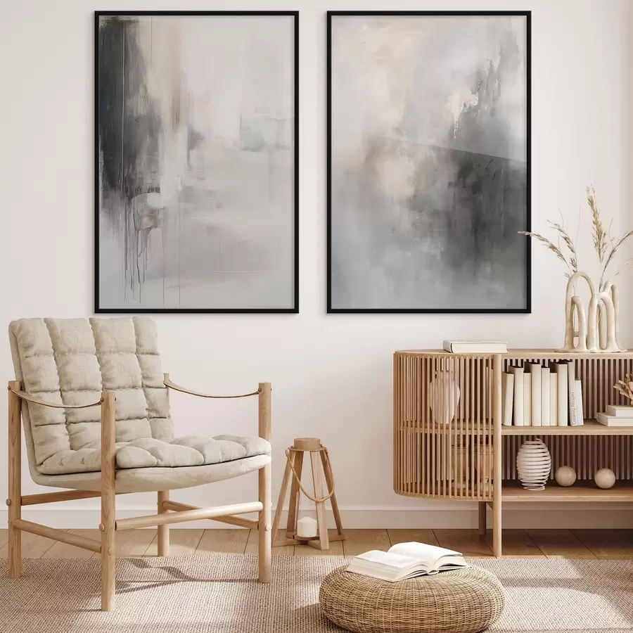 Papier peint photo Composition abstraite dans des tons neutres d01216