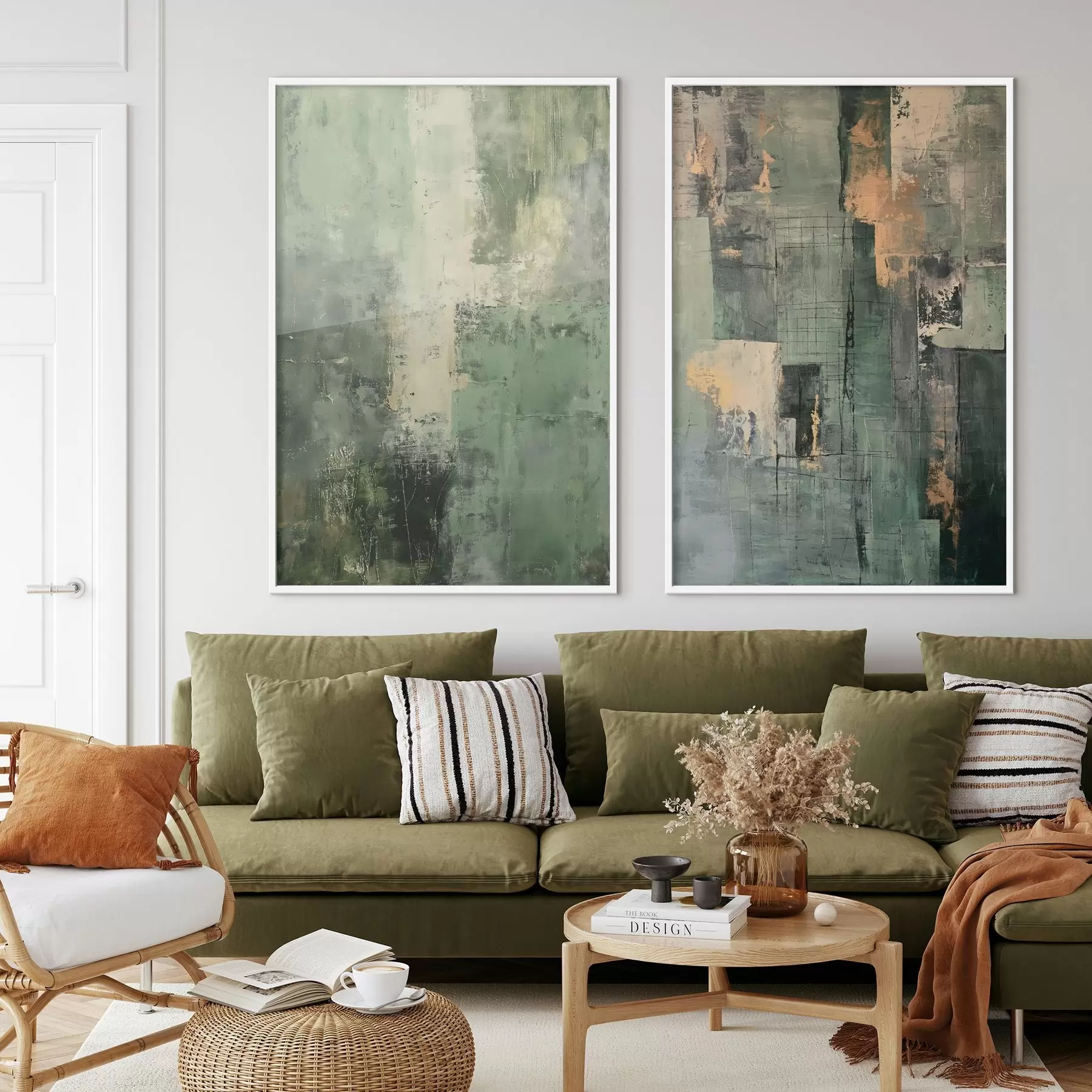 Papier peint photo Abstraction verte d01230