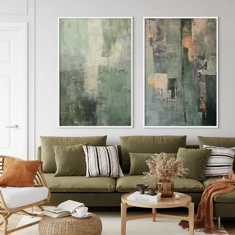 Papier peint photo Abstraction verte d01230