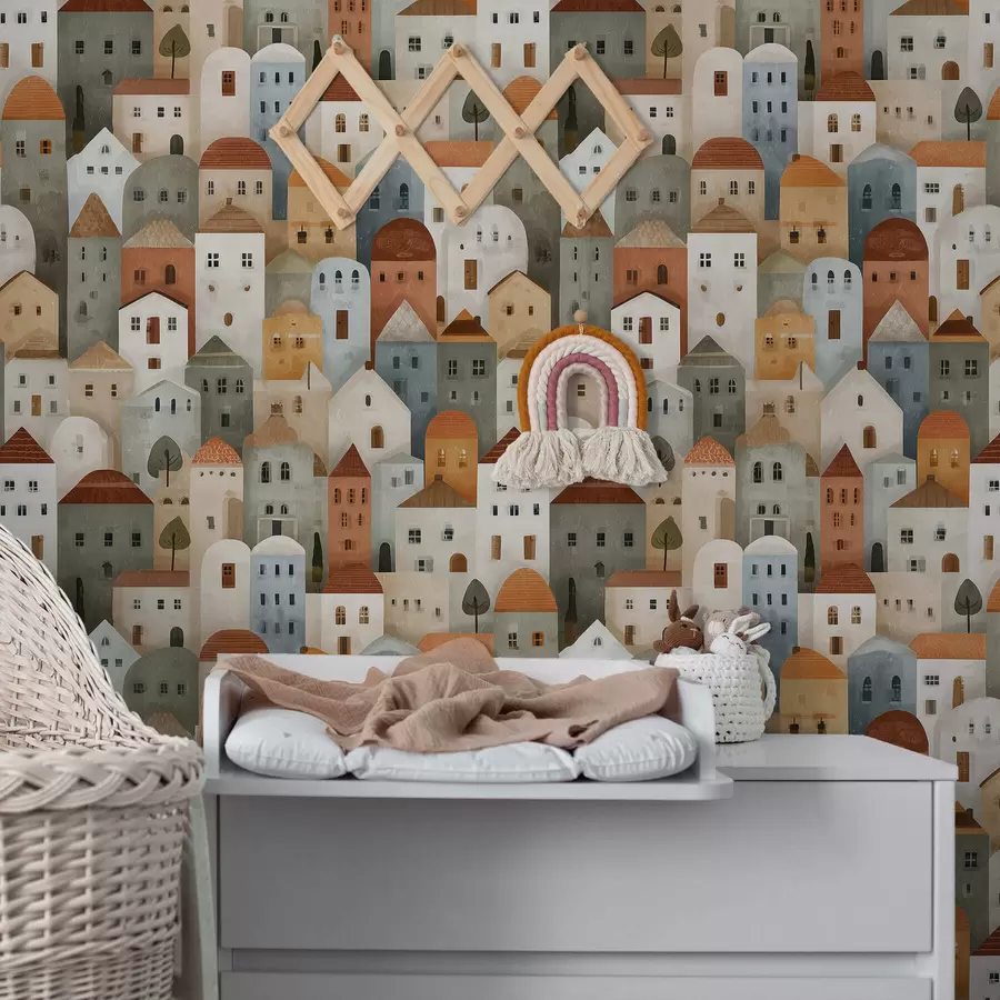 Fotobehang Kleine stadshuizen a00970