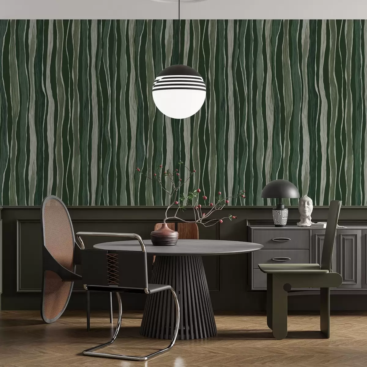 Papier peint Rayures ondulées a01150v2