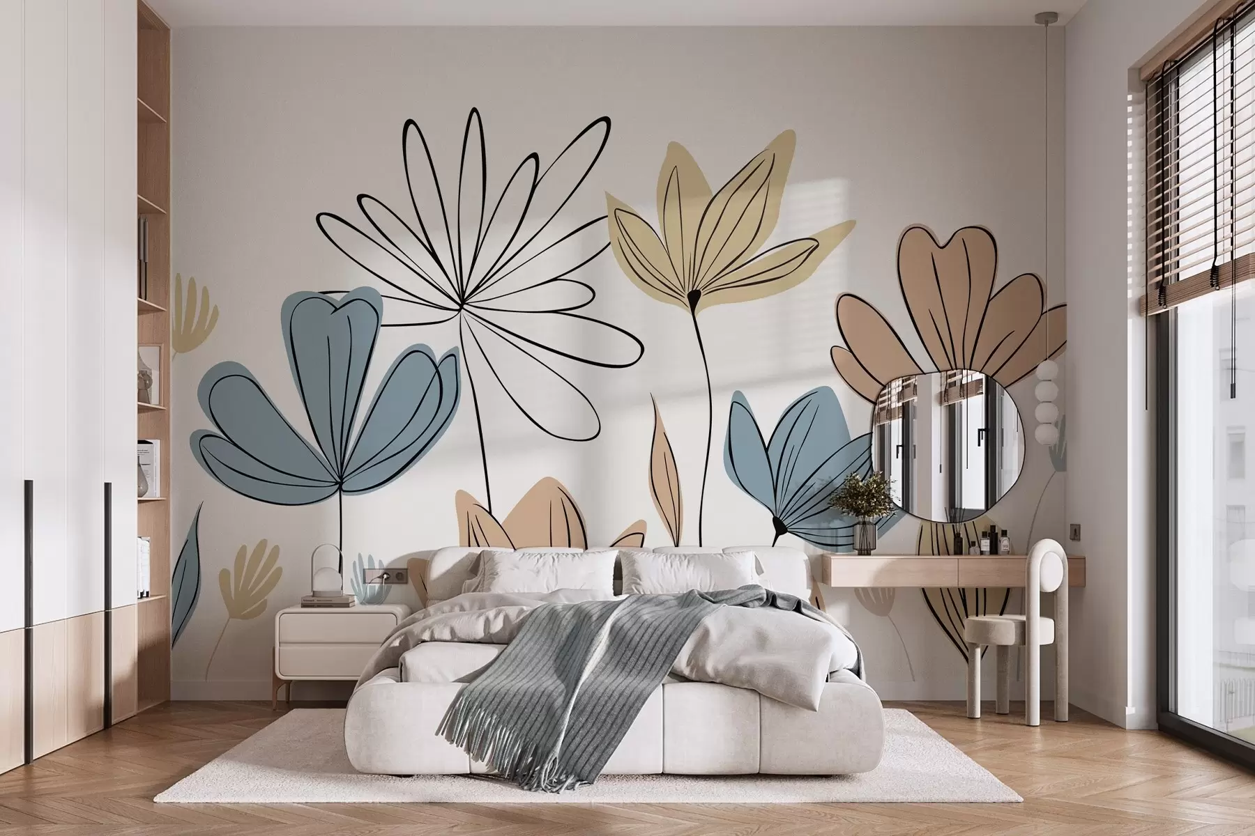 Fotobehang Abstracte bloemen w05191v1