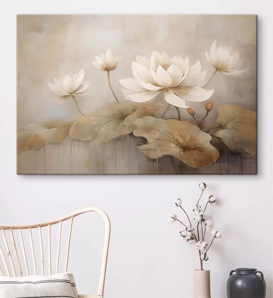 Peintures Grandes fleurs de lotus s47639