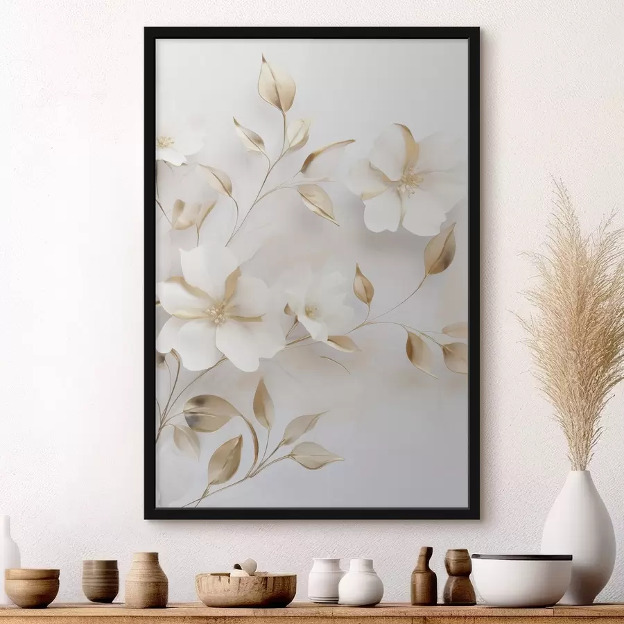 Papier peint photo Branches de fleurs délicates f47642