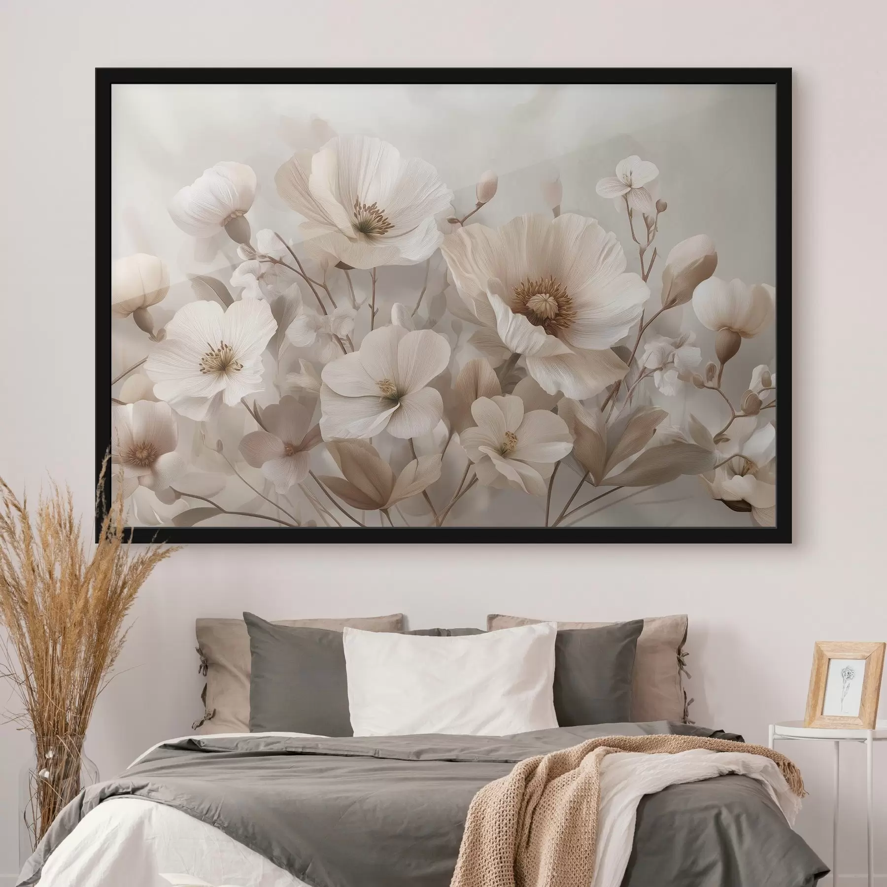 Fotobehang Grote bloemen op een lichte achtergrond f47645