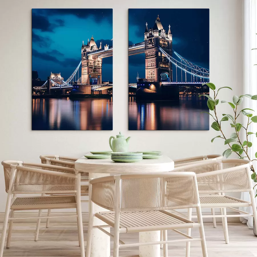  Peintures Le Tower Bridge la nuit m01260