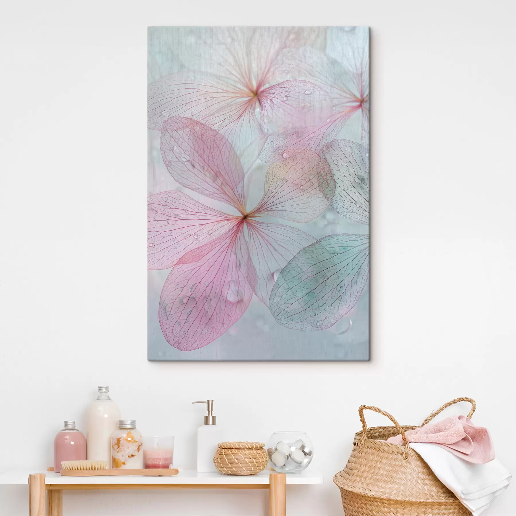  Peintures fleurs avec des veines sous l'eau s47693