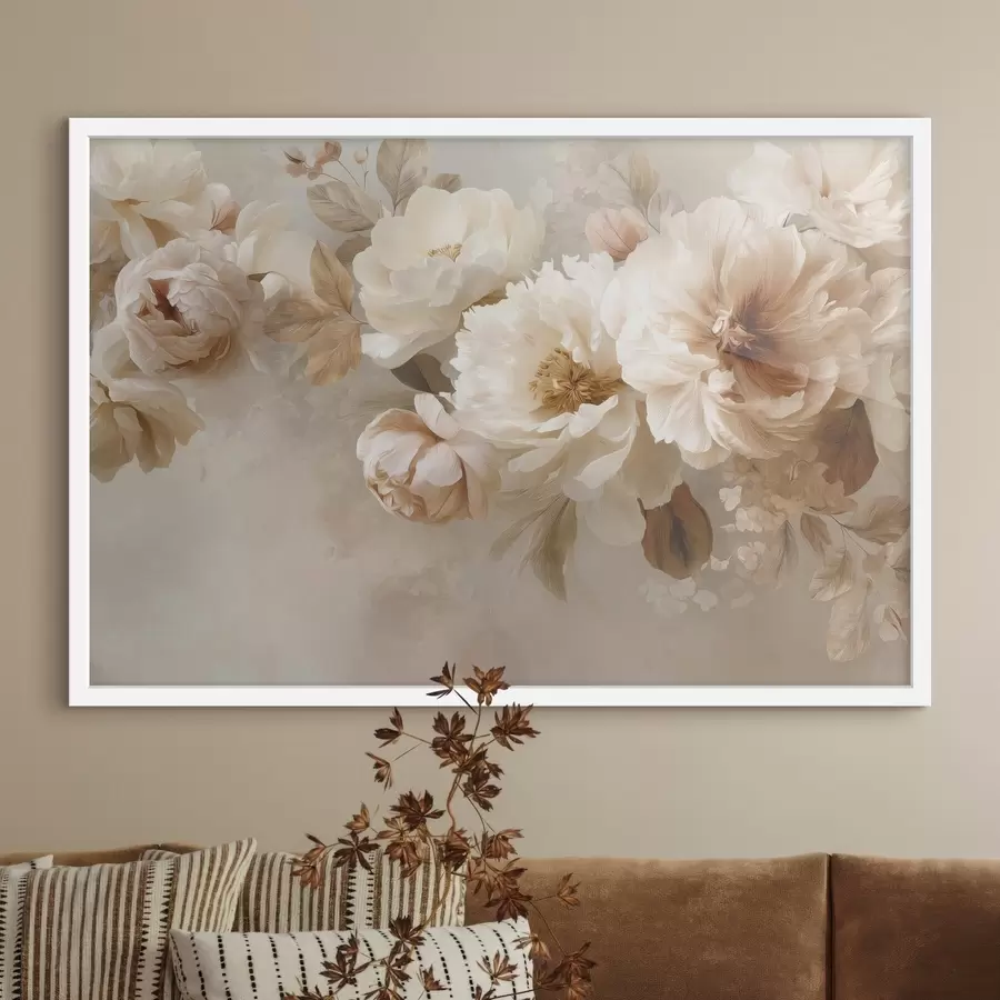 Papier peint photo Grandes fleurs de pivoine f47702