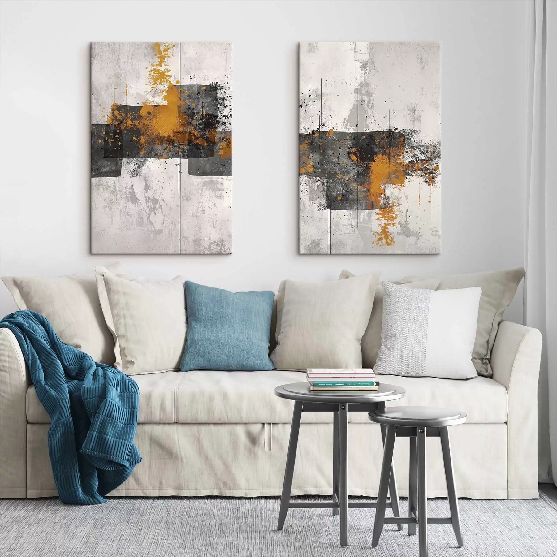  Peintures Motifs abstraits sur un mur en béton m01286