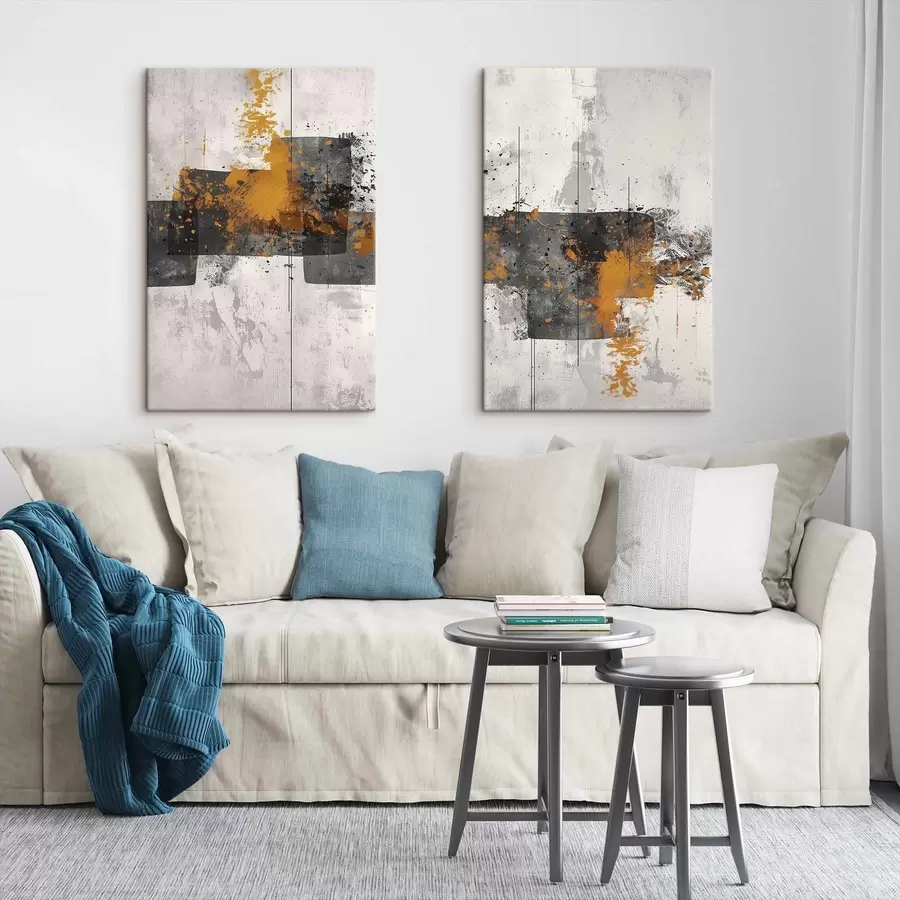  Peintures Motifs abstraits sur un mur en béton m01286