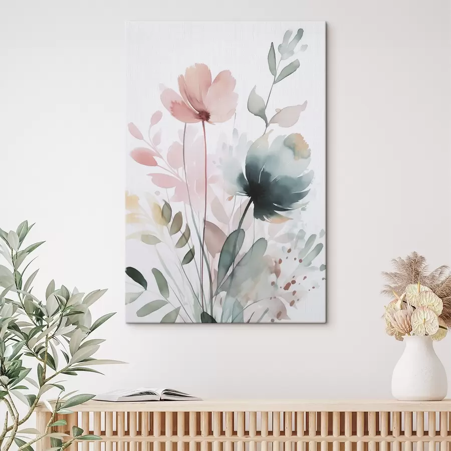  Peintures Aquarelle imitant la végétation s47725