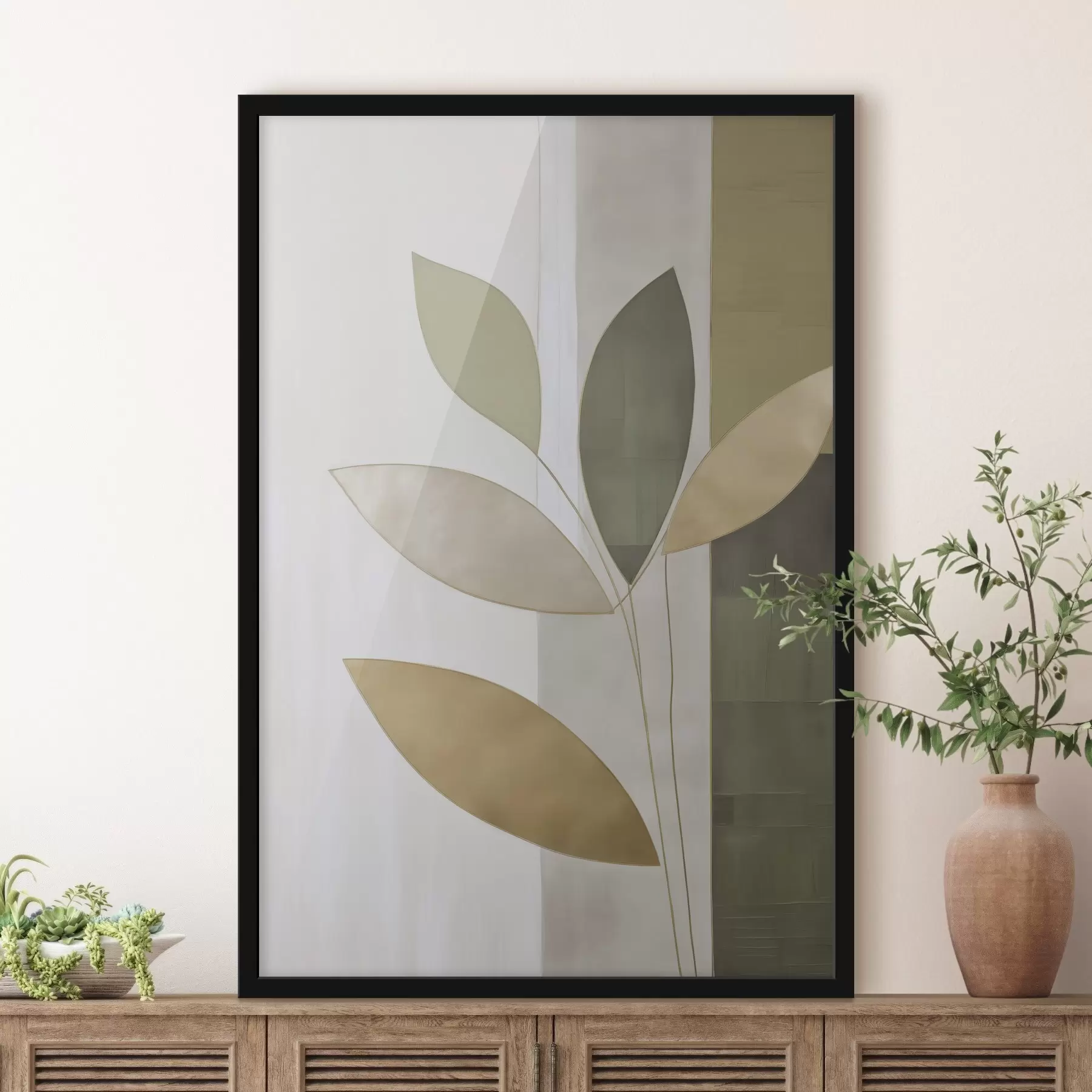 Papier peint photo Abstraction avec des feuilles f47713