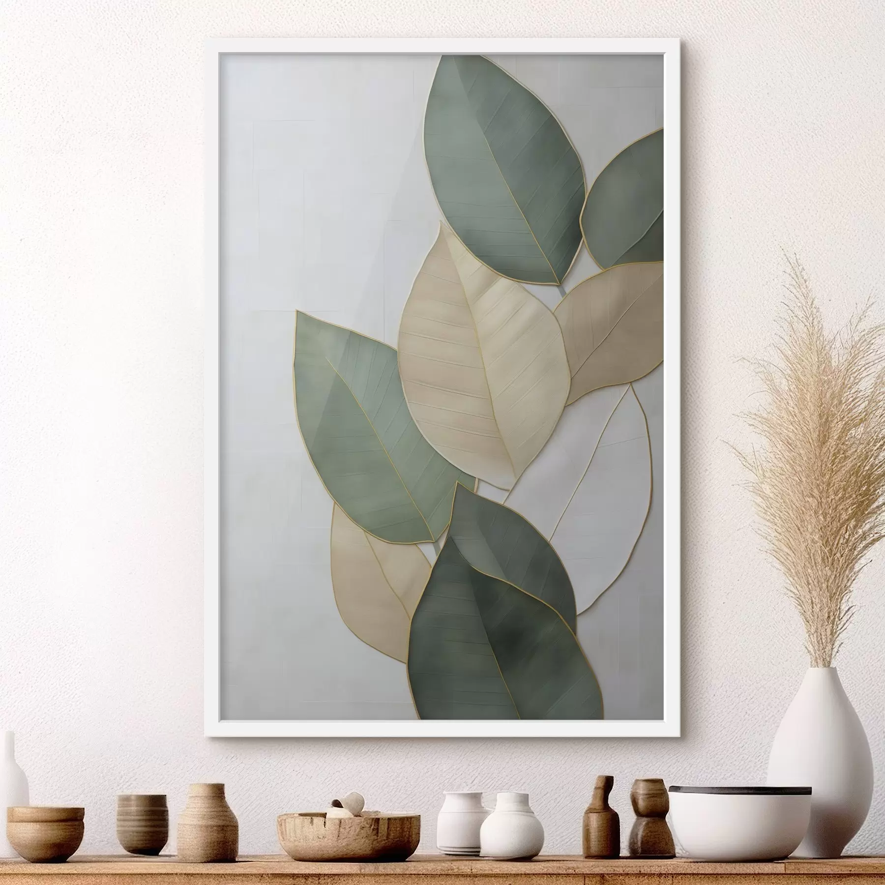 Papier peint photo Feuilles abstraites f47717